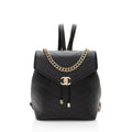 Chanel Chevron Grained Calfskin CC Backpack