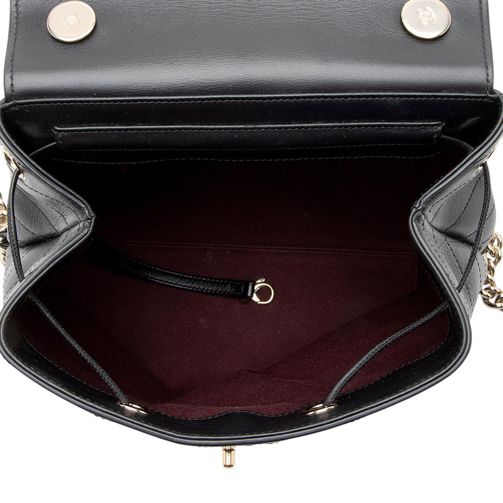 Chanel Chevron Grained Calfskin CC Backpack
