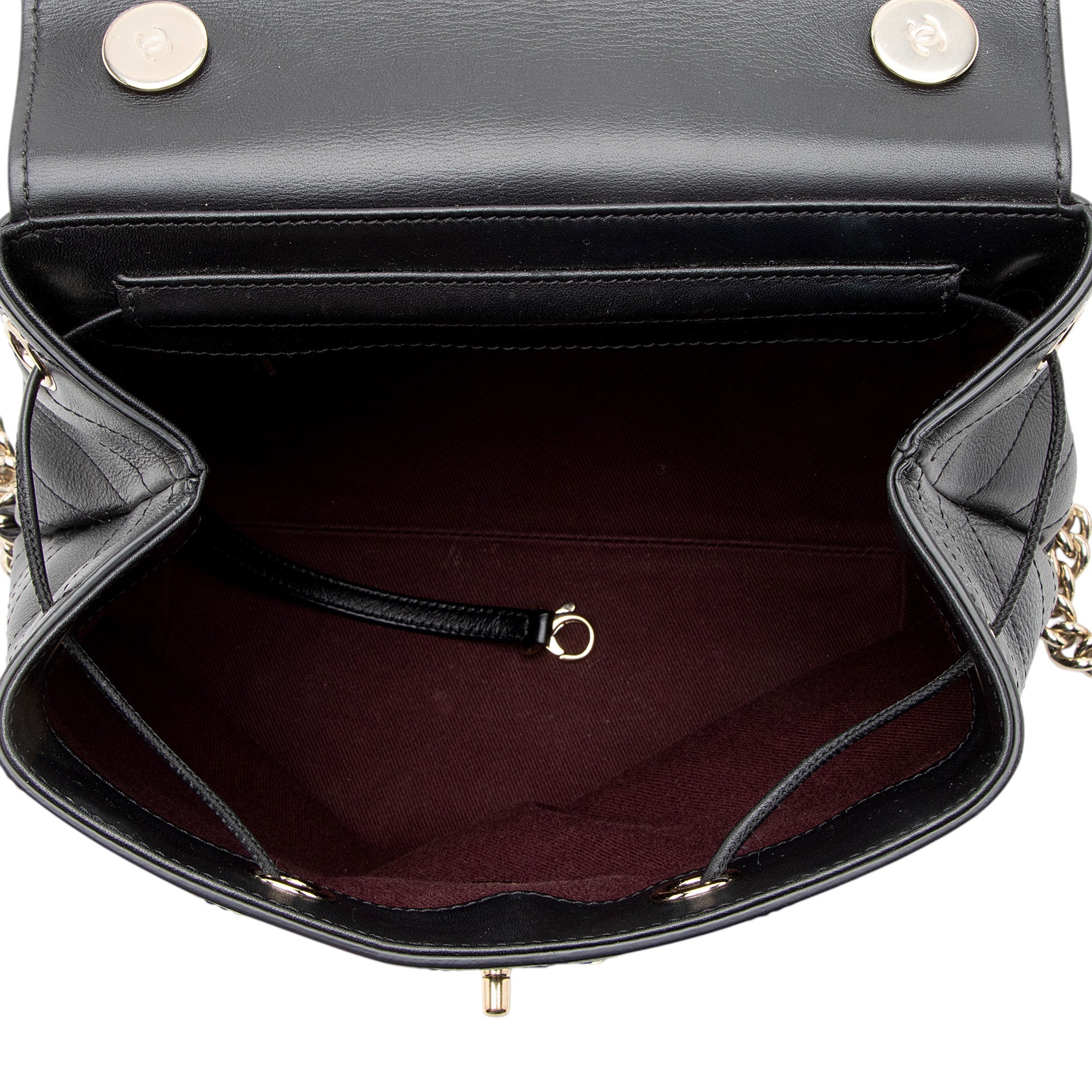 Chanel Chevron Grained Calfskin CC Backpack