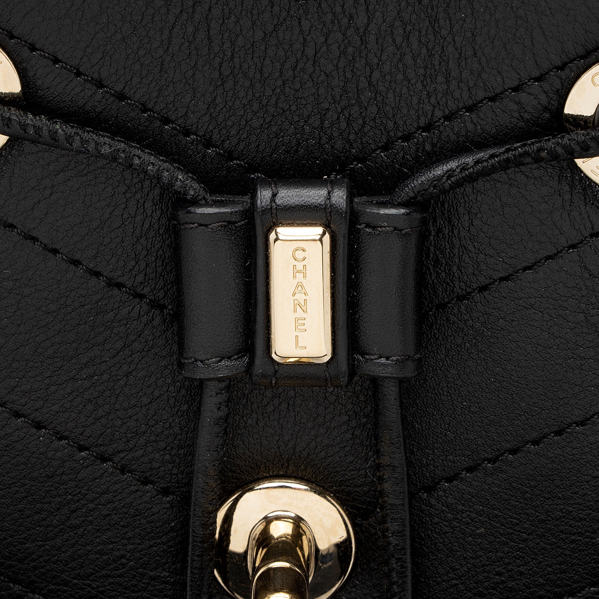 Chanel Chevron Grained Calfskin CC Backpack