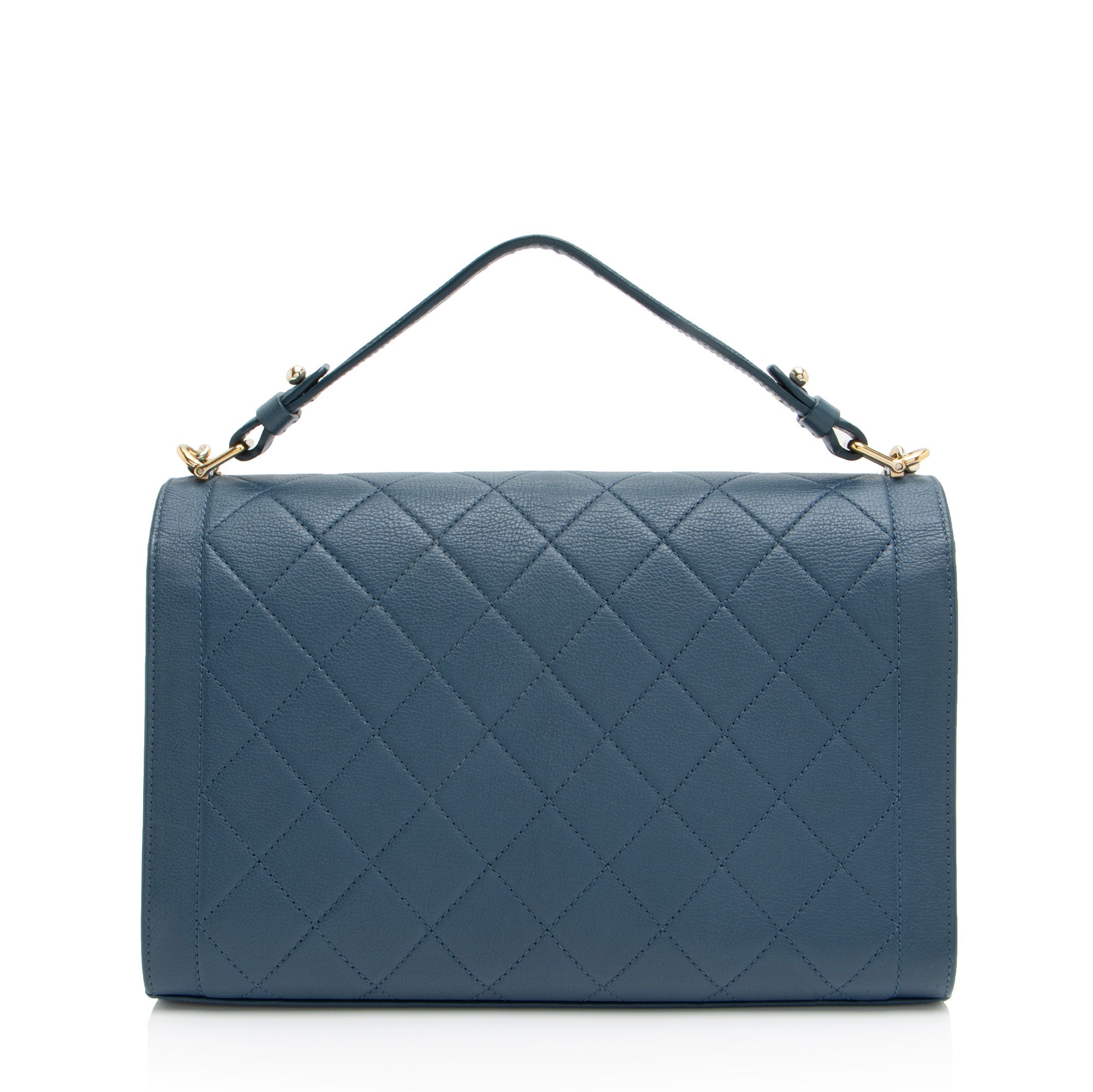 Chanel Grained Calfskin Label Click Large Shoulder Bag (SHF-vwMSPi)
