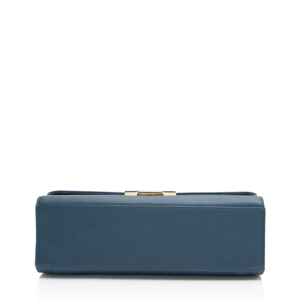 Chanel Grained Calfskin Label Click Large Shoulder Bag (SHF-vwMSPi)