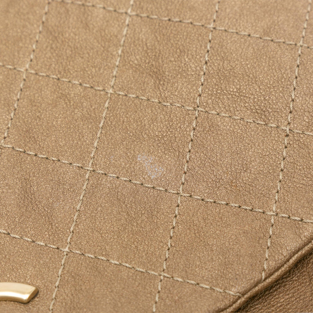 Chanel Grained Metallic Calfskin Trianon Messenger Flap