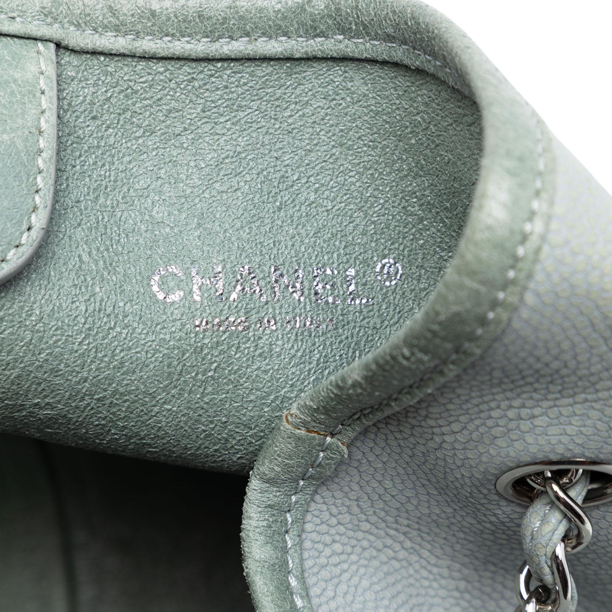 Chanel Grained Nubuck Camellia Patch Shopping Tote