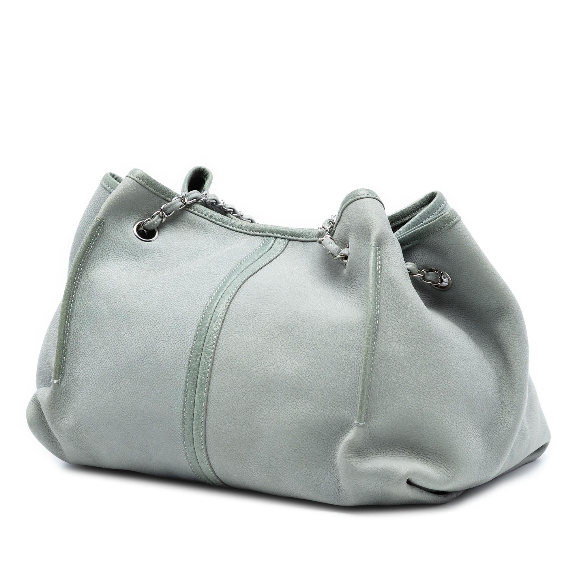 Chanel Grained Nubuck Camellia Patch Shopping Tote