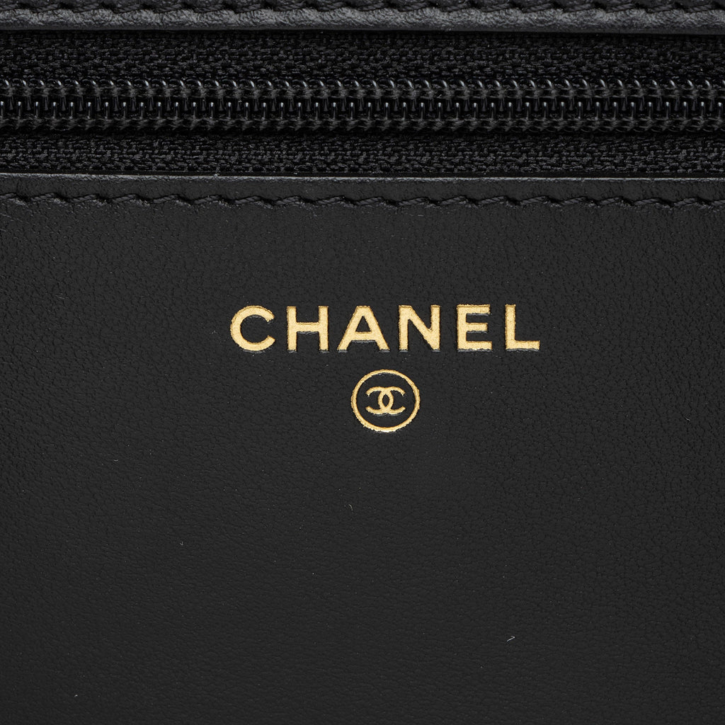 Chanel Caviar Leather Boy Wallet on Chain