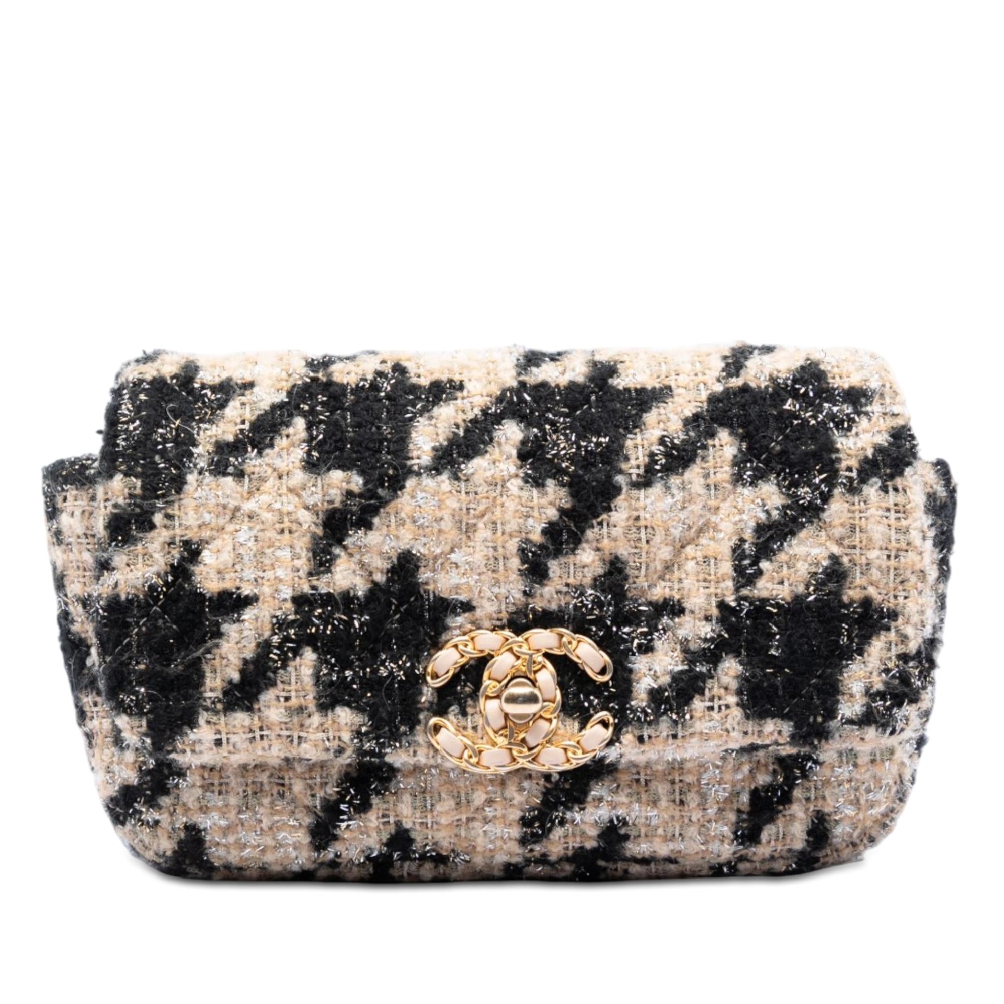 Chanel Houndstooth Tweed 19 Belt Bag