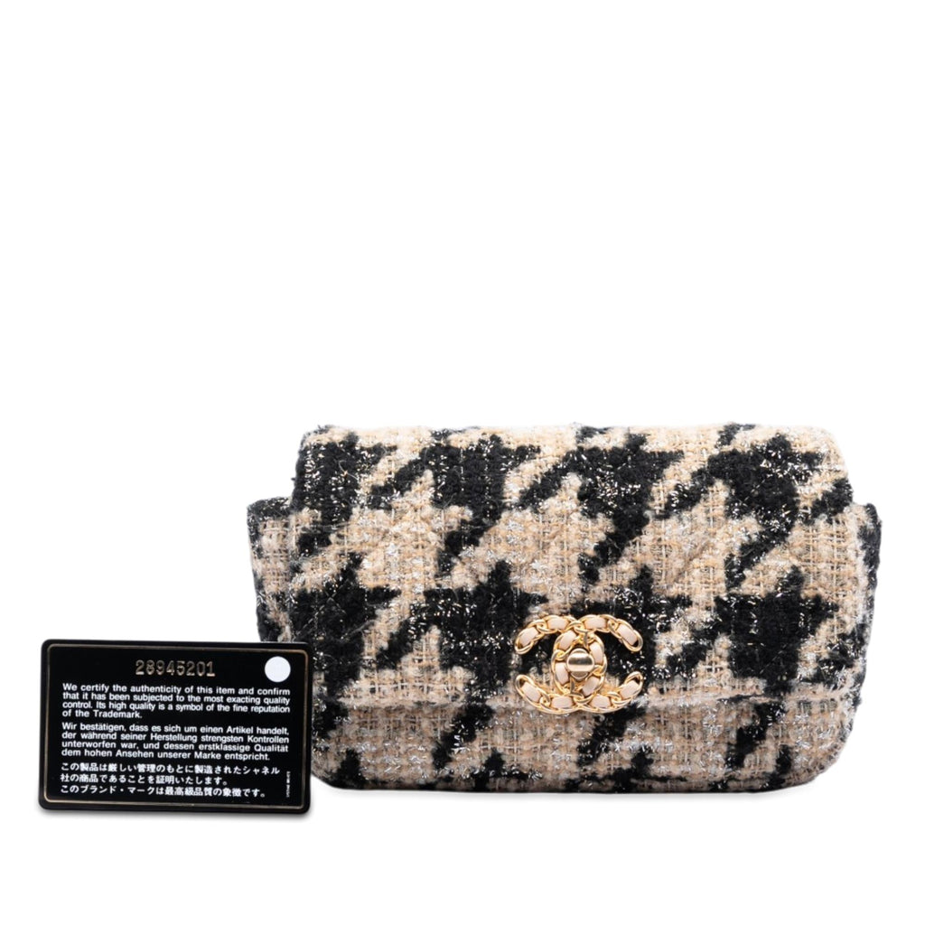 Chanel Houndstooth Tweed 19 Belt Bag