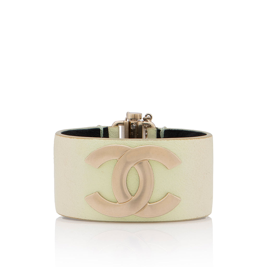Chanel Iridescent Calfskin CC Hinged Bracelet