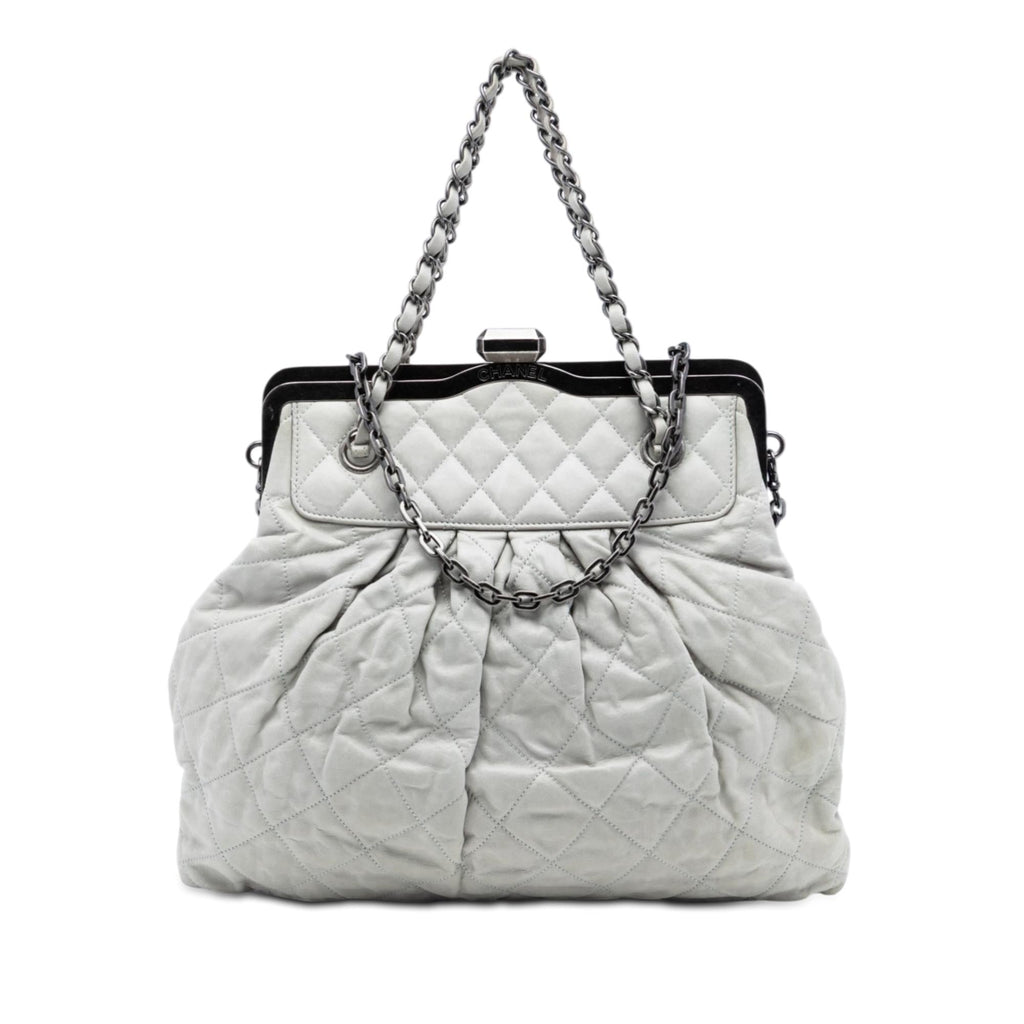 Chanel Iridescent Calfskin Chic Quilt Frame Satchel