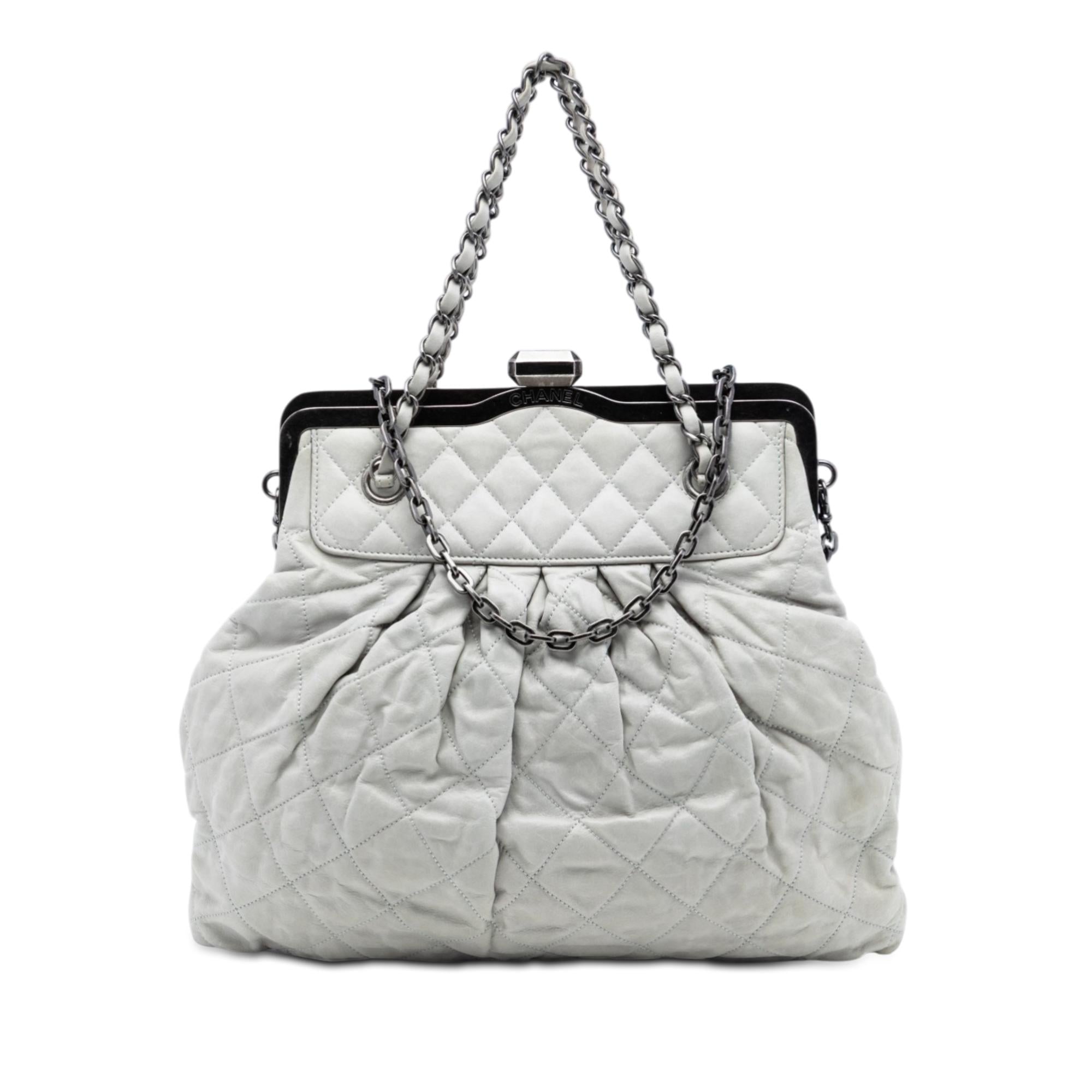 Chanel Iridescent Calfskin Chic Quilt Frame Satchel