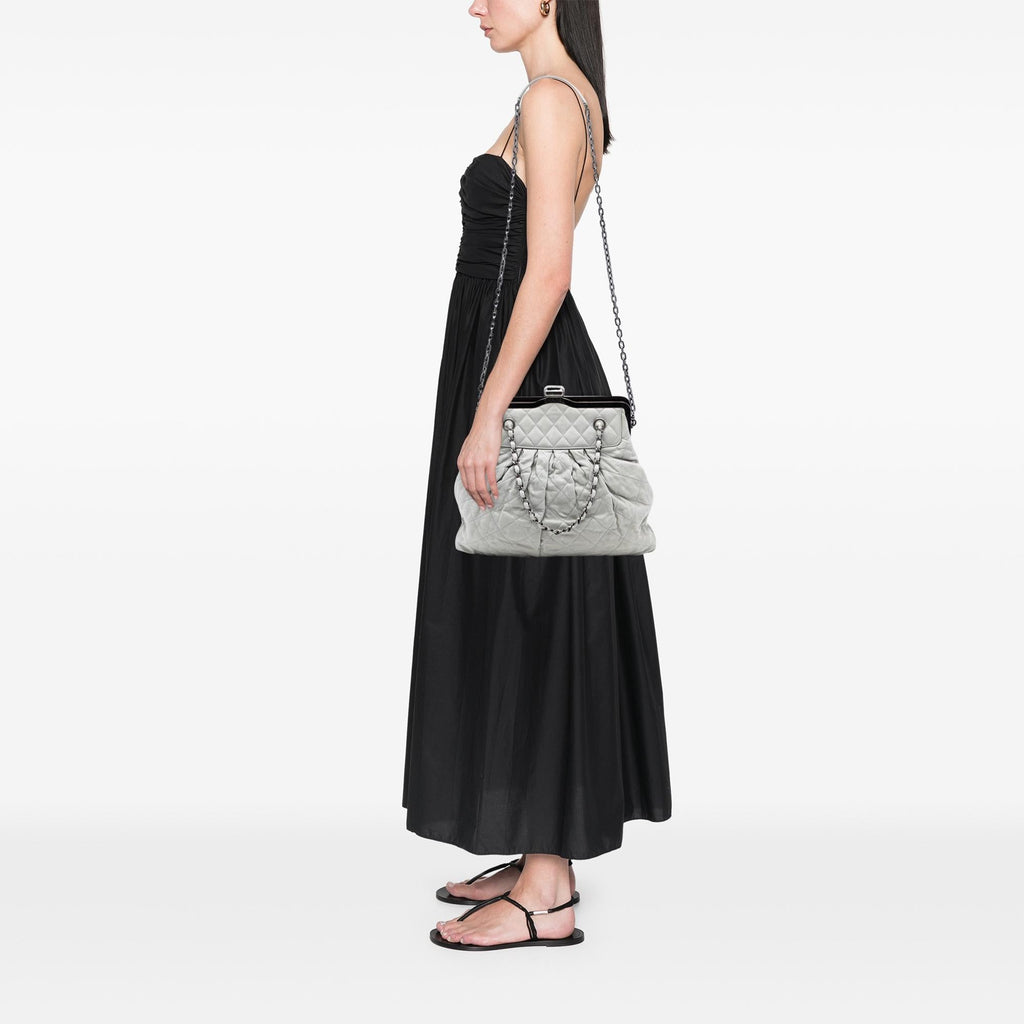 Chanel Iridescent Calfskin Chic Quilt Frame Satchel