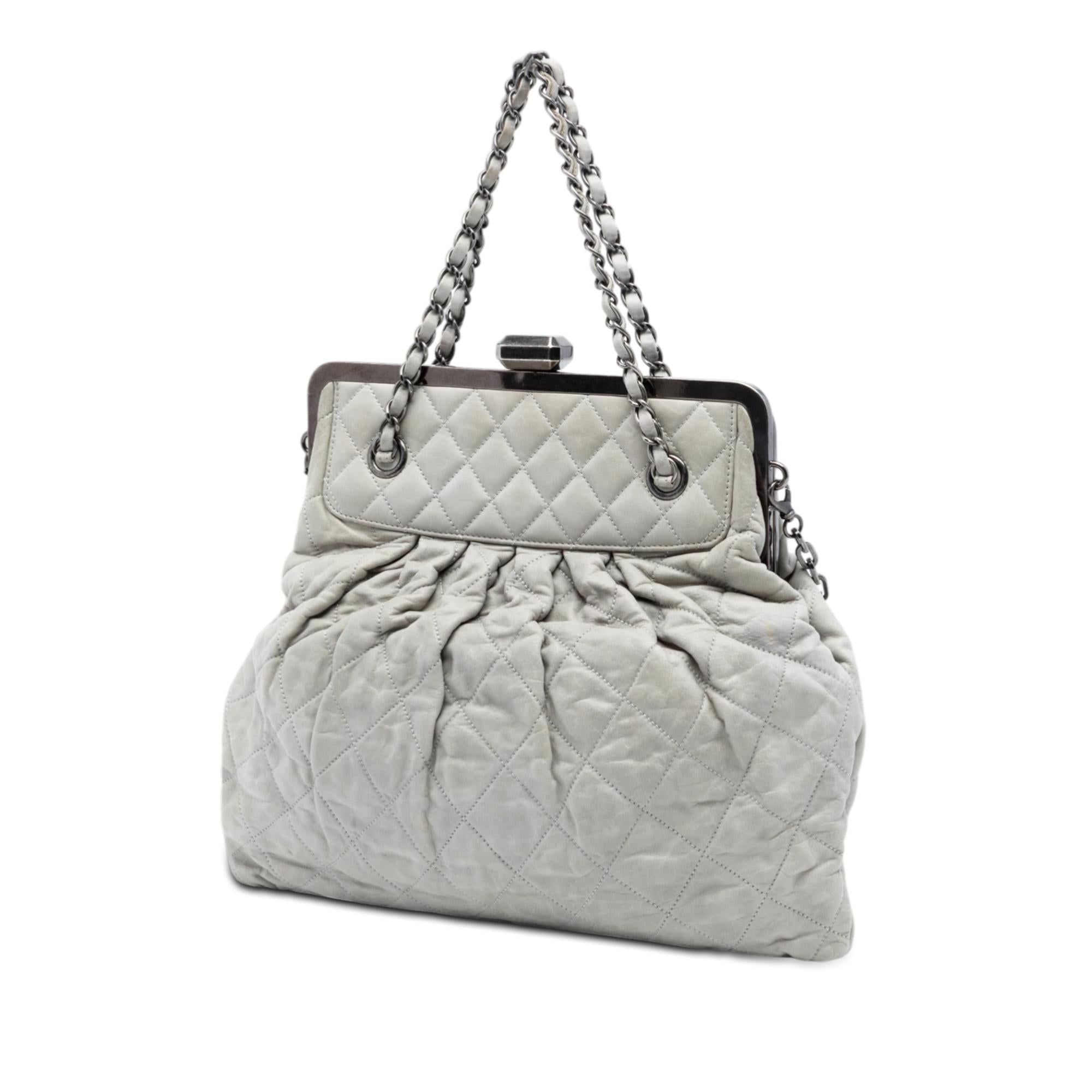Chanel Iridescent Calfskin Chic Quilt Frame Satchel