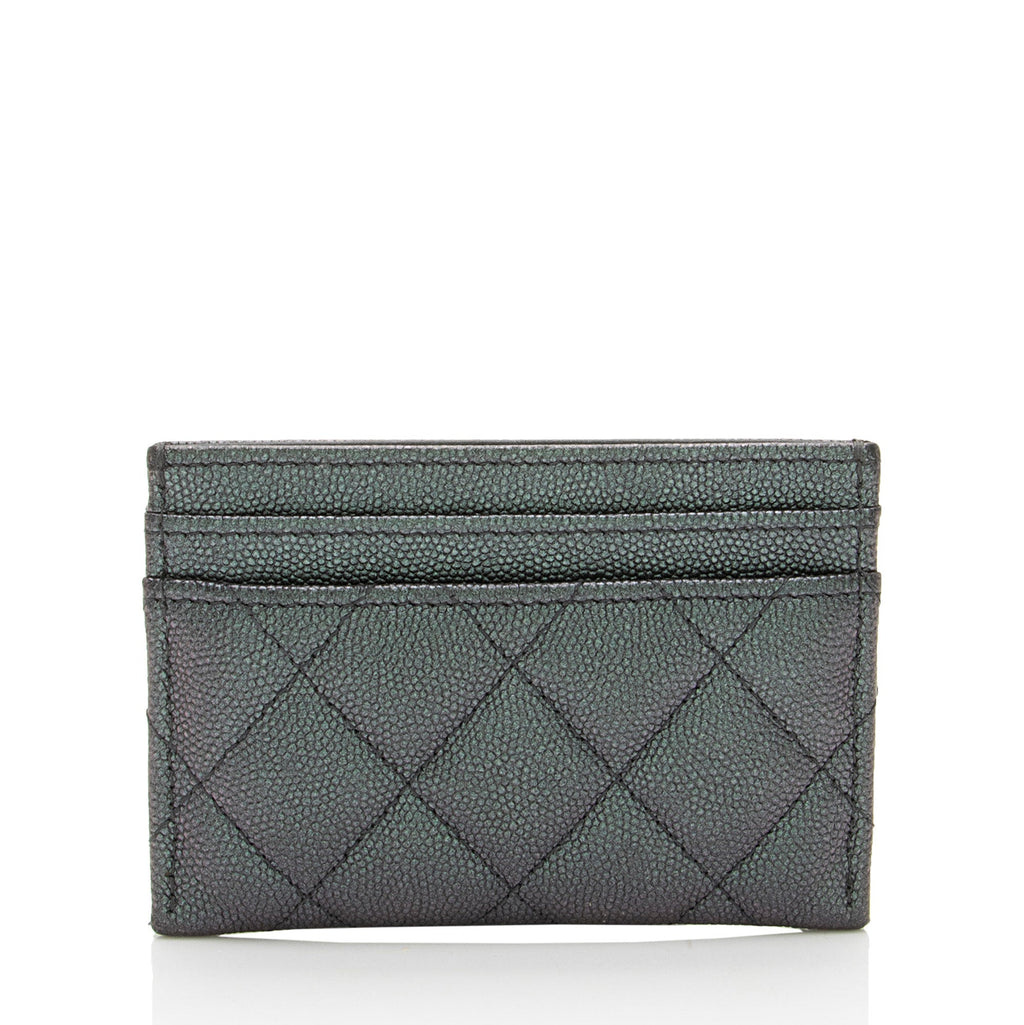 Chanel Iridescent Caviar Leather CC Card Holder