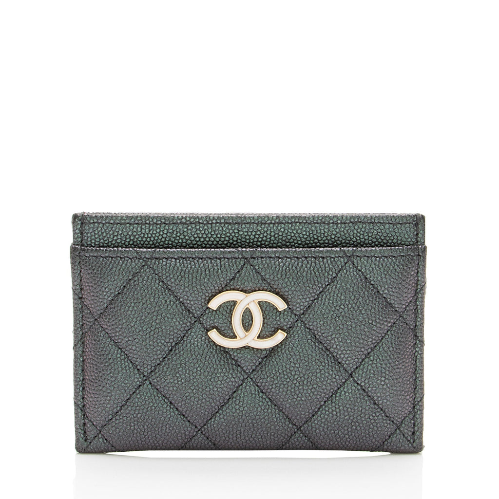 Chanel Iridescent Caviar Leather CC Card Holder