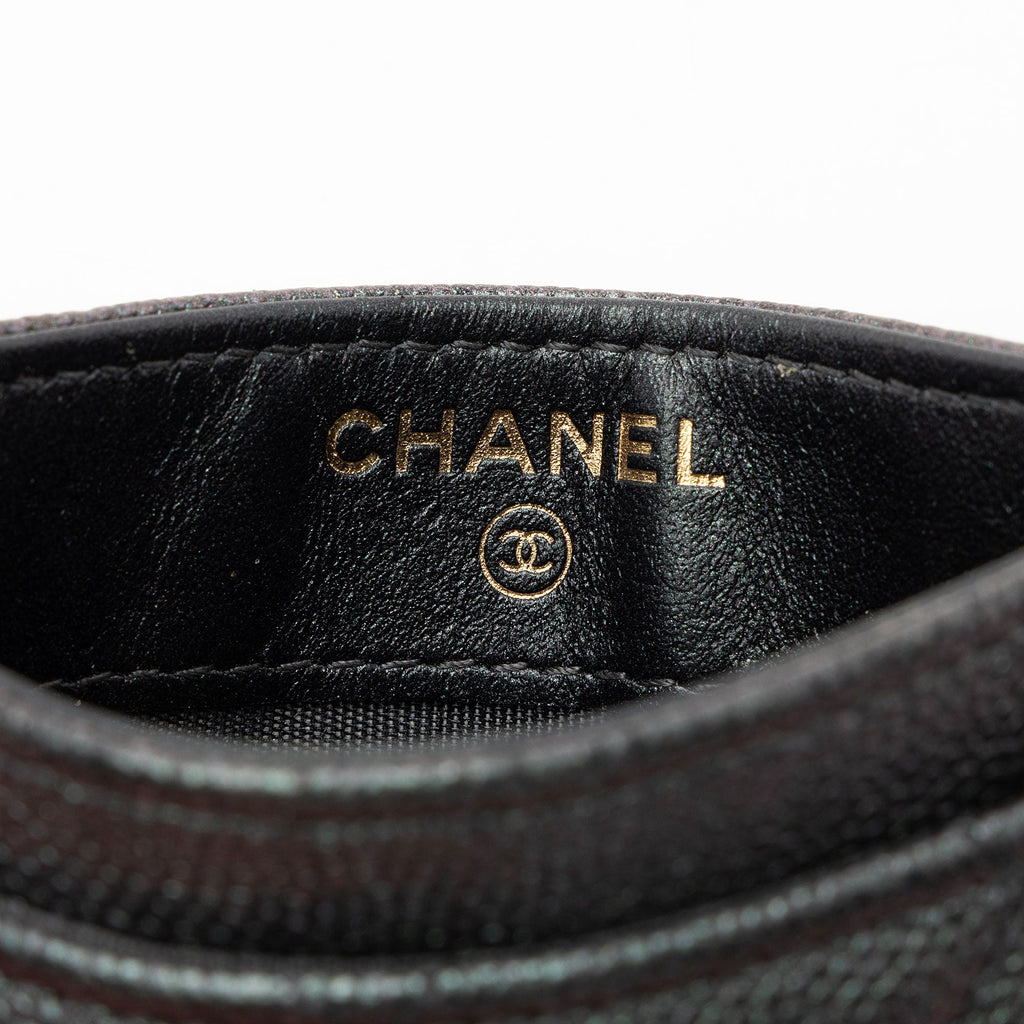 Chanel Iridescent Caviar Leather CC Card Holder