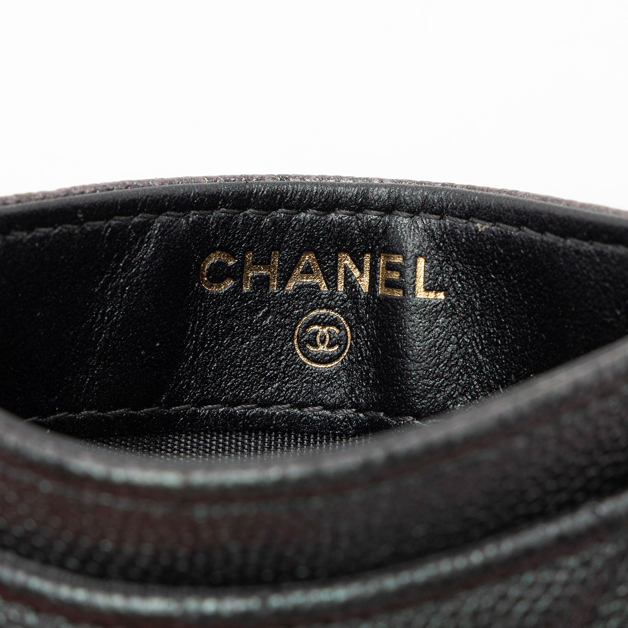 Chanel Iridescent Caviar Leather CC Card Holder
