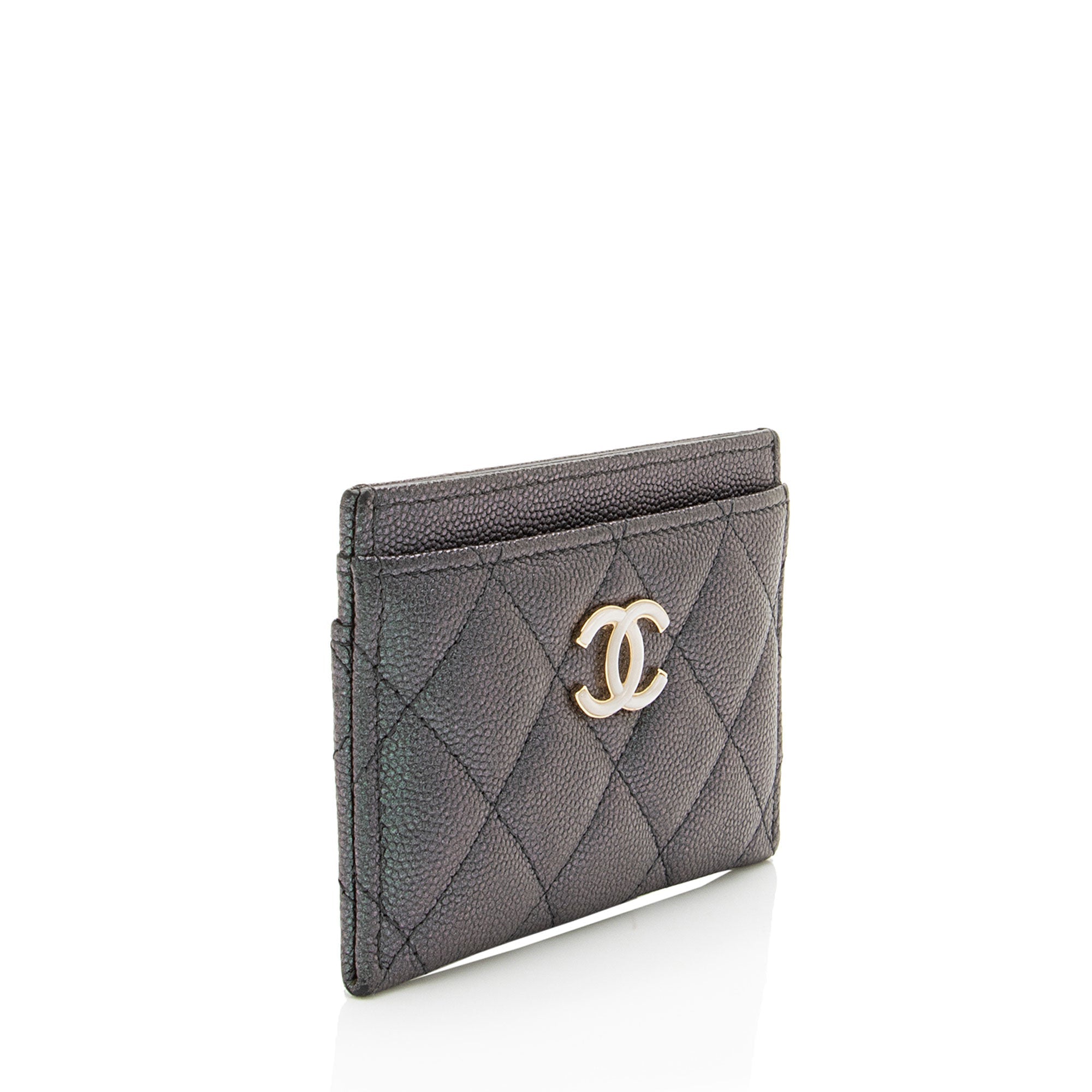 Chanel Iridescent Caviar Leather CC Card Holder