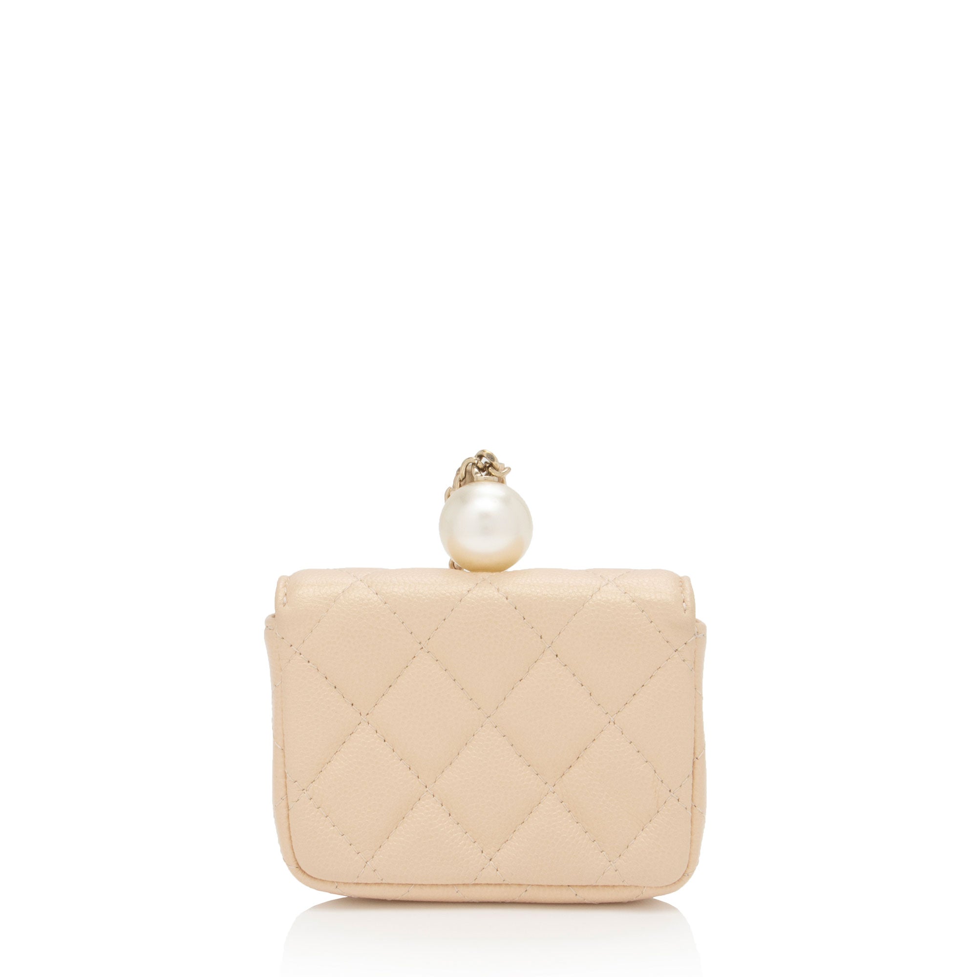 Chanel Iridescent Caviar Leather Pearl On Top Crossbody