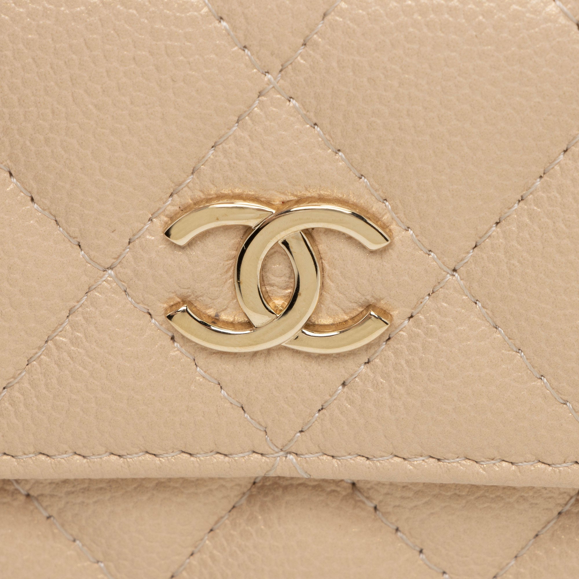 Chanel Iridescent Caviar Leather Pearl On Top Crossbody