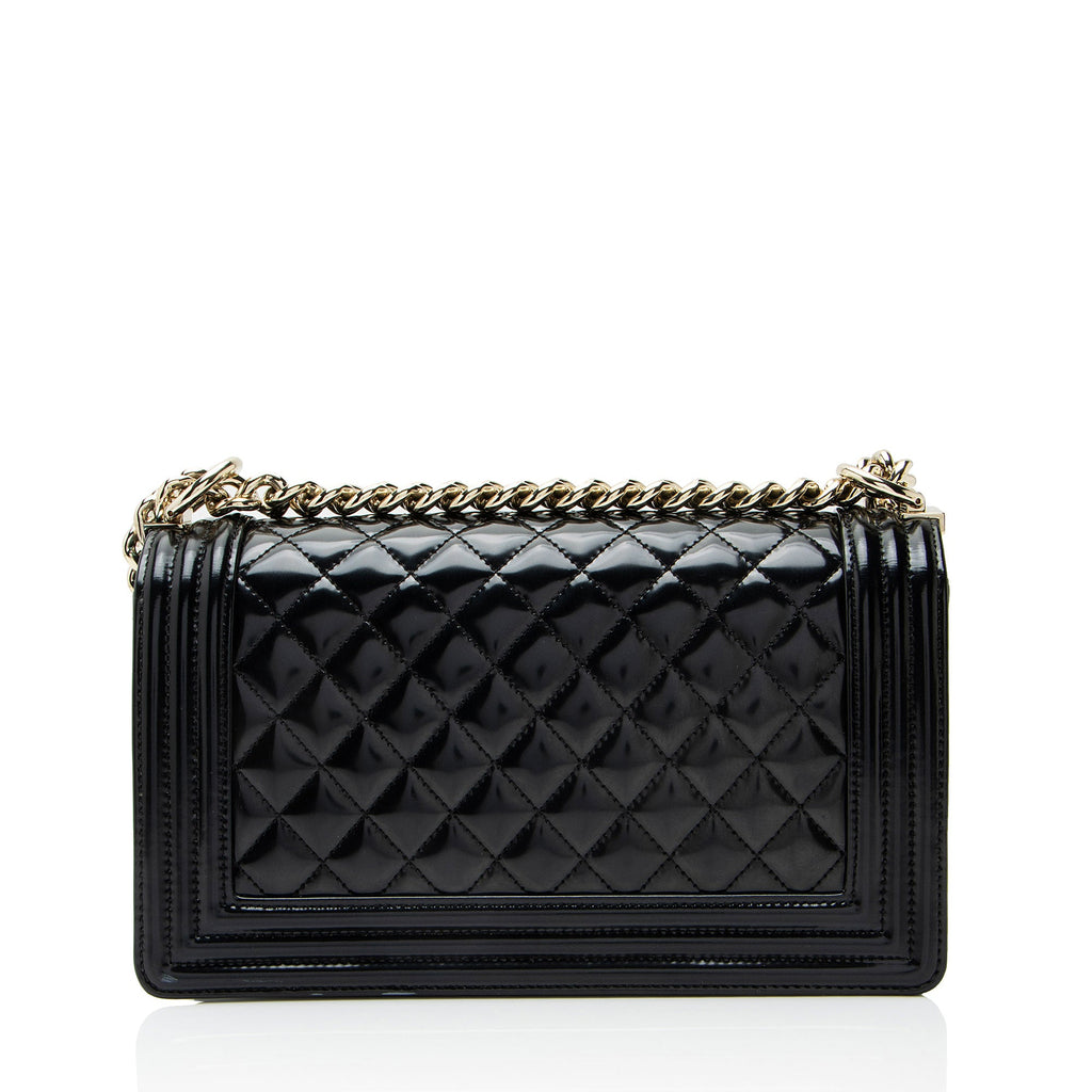 Chanel Iridescent Glazed Calfskin Old Medium Boy Bag