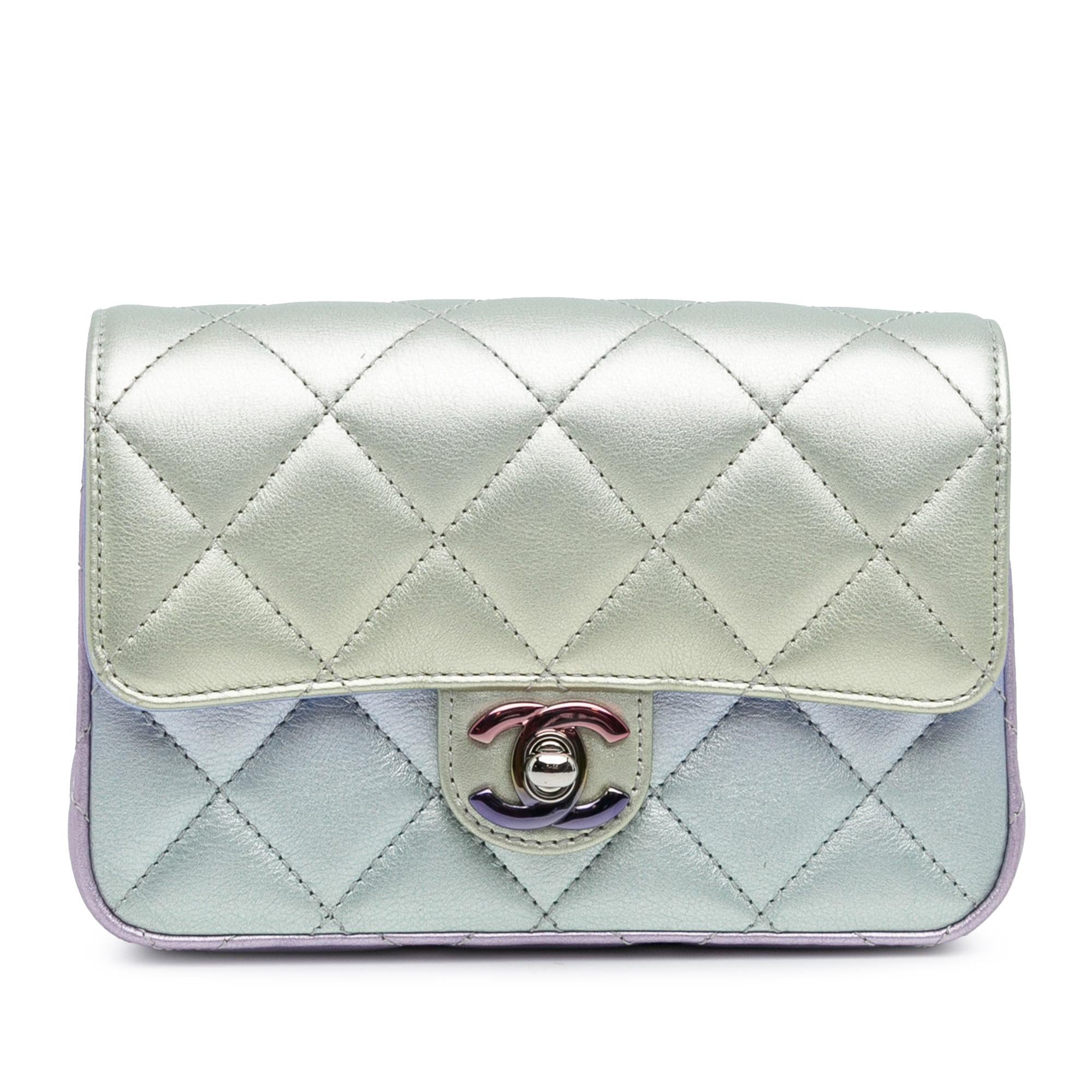 Chanel Iridescent Lambskin Wristlet Clutch Bag (SHG-OsxRyI)