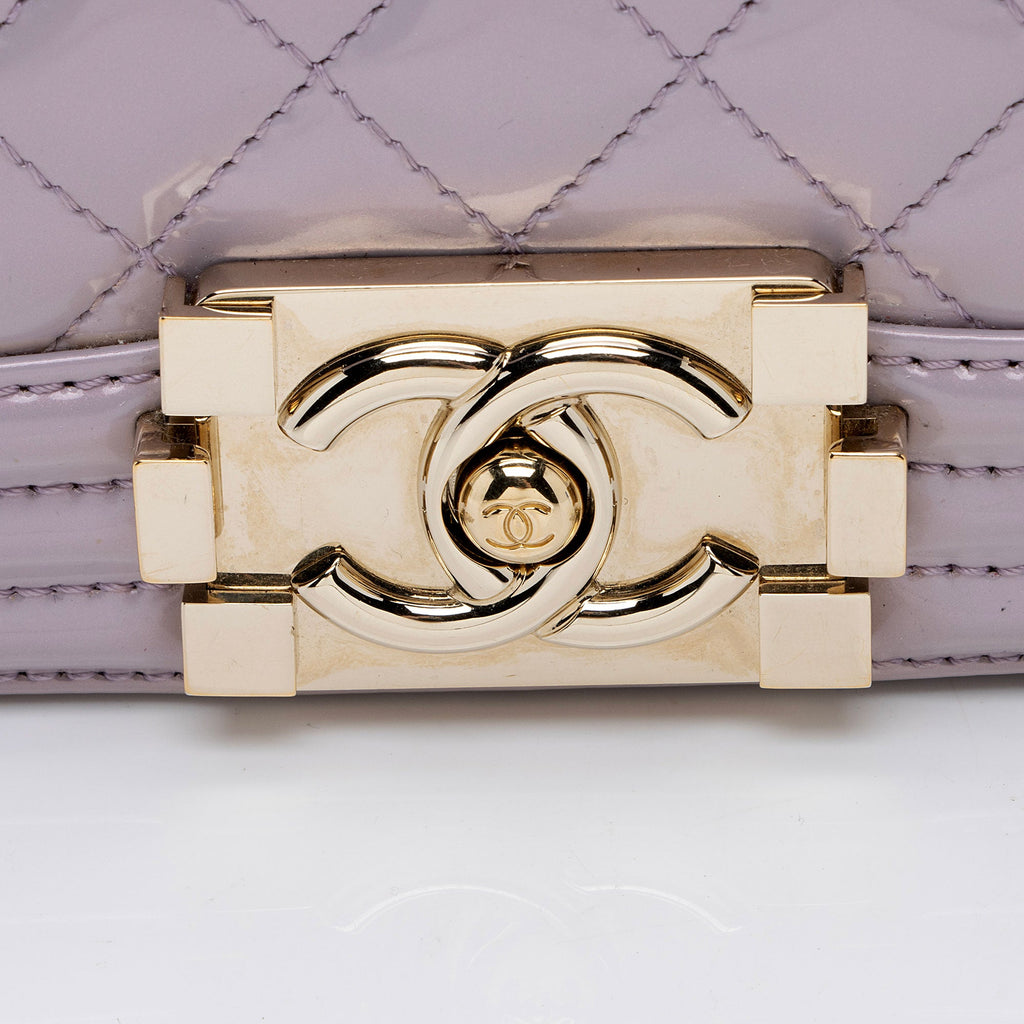 Chanel Patent Leather New Medium Boy Bag