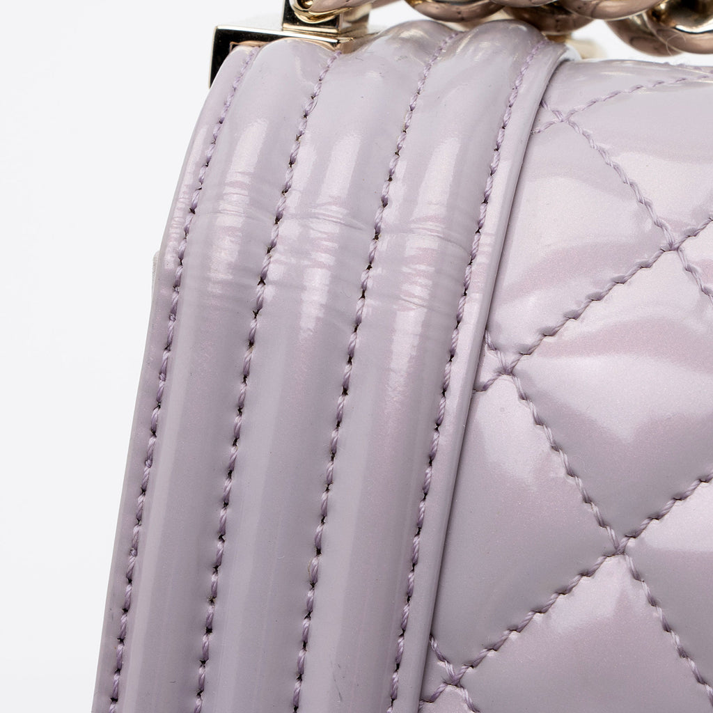 Chanel Patent Leather New Medium Boy Bag