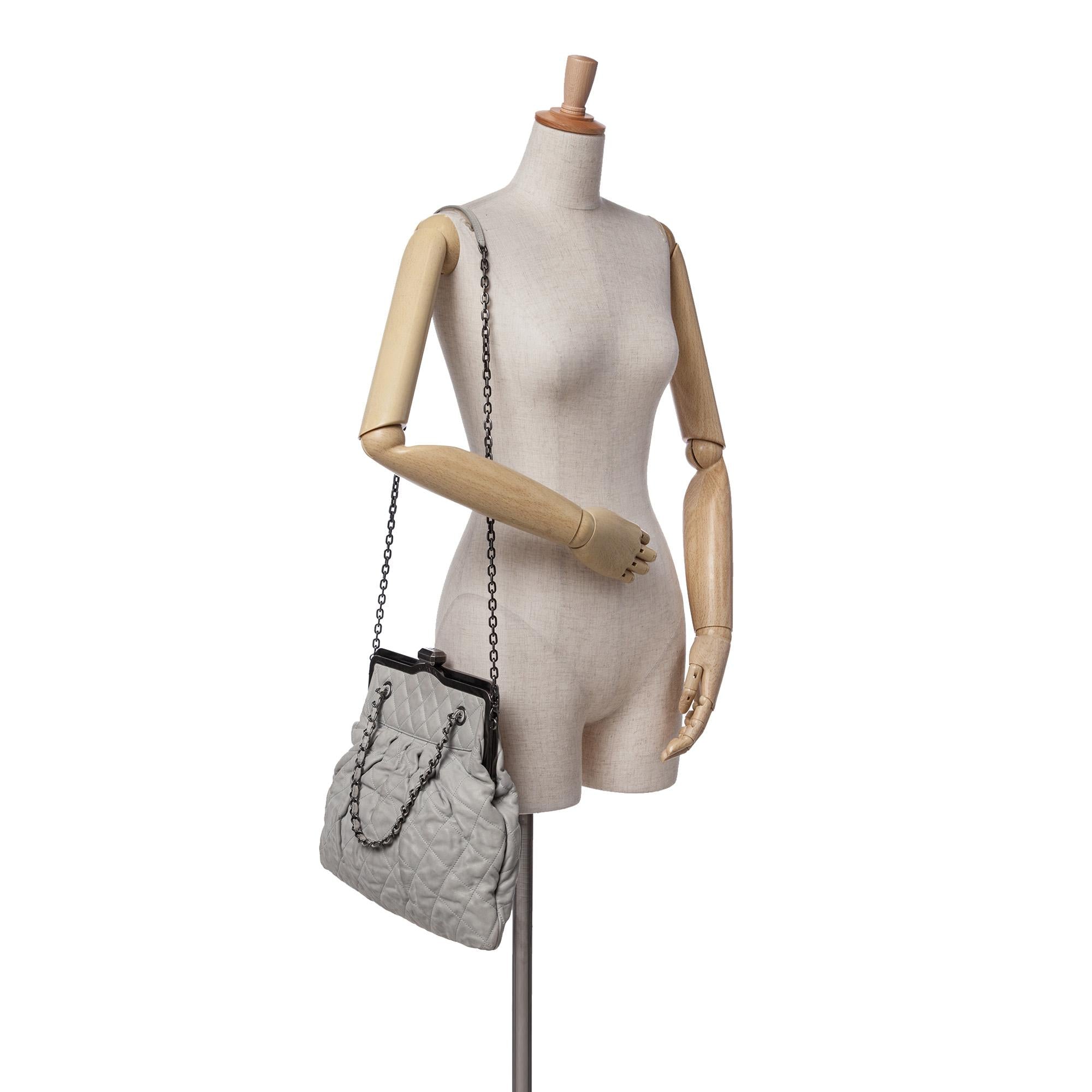 Chanel Iridescent Quilted Calfskin Chic Frame Satchel