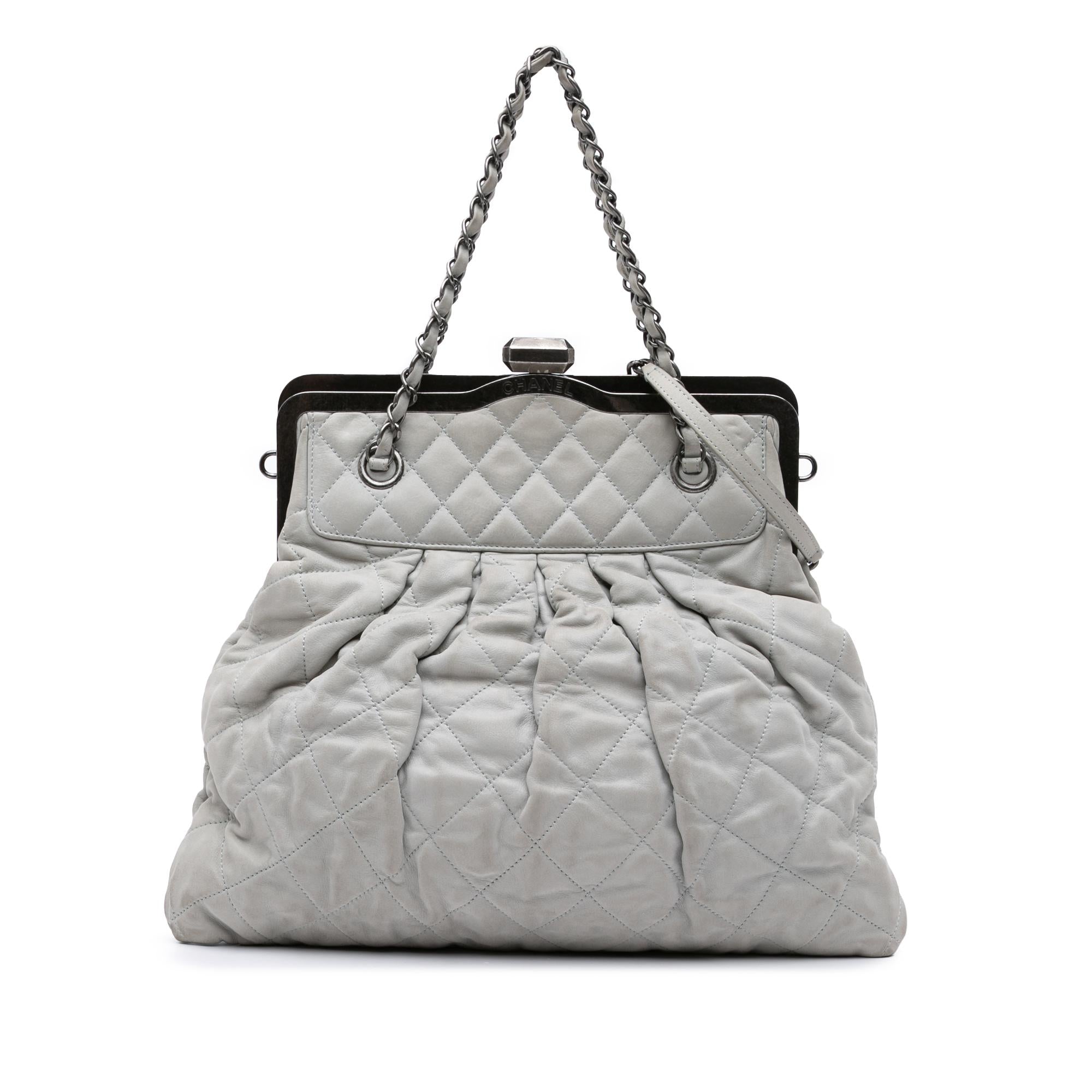 Chanel Iridescent Quilted Calfskin Chic Frame Satchel