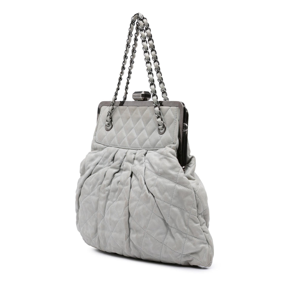 Chanel Iridescent Quilted Calfskin Chic Frame Satchel