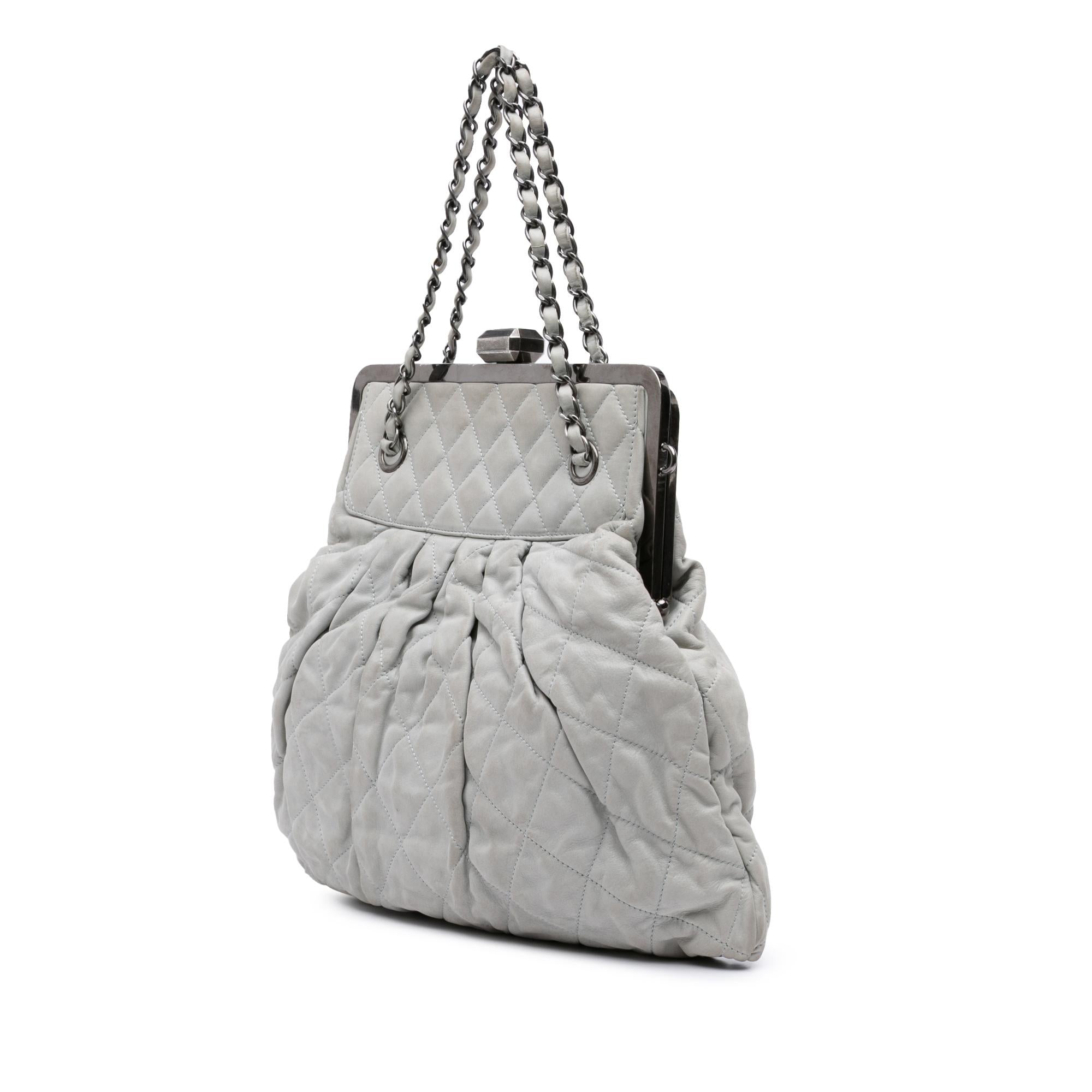 Chanel Iridescent Quilted Calfskin Chic Frame Satchel
