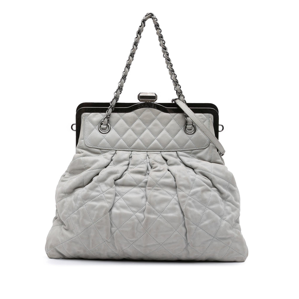 Chanel Iridescent Quilted Calfskin Chic Frame Satchel