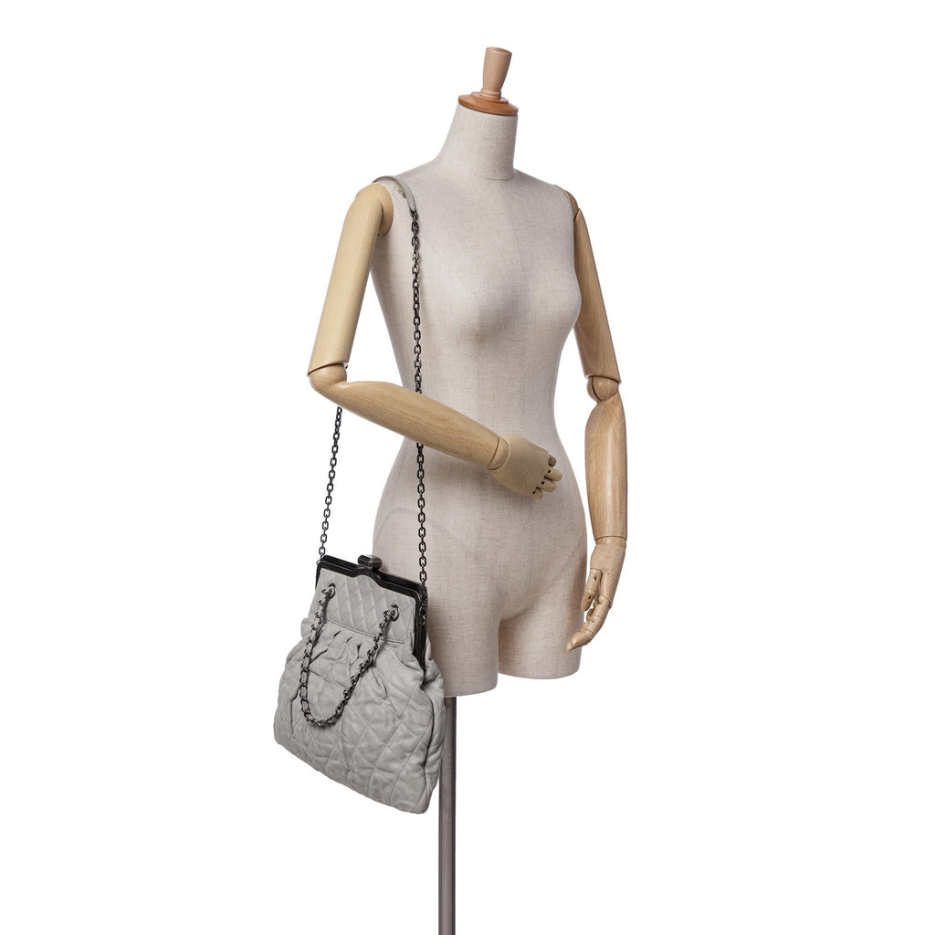 Chanel Iridescent Quilted Calfskin Chic Frame Satchel