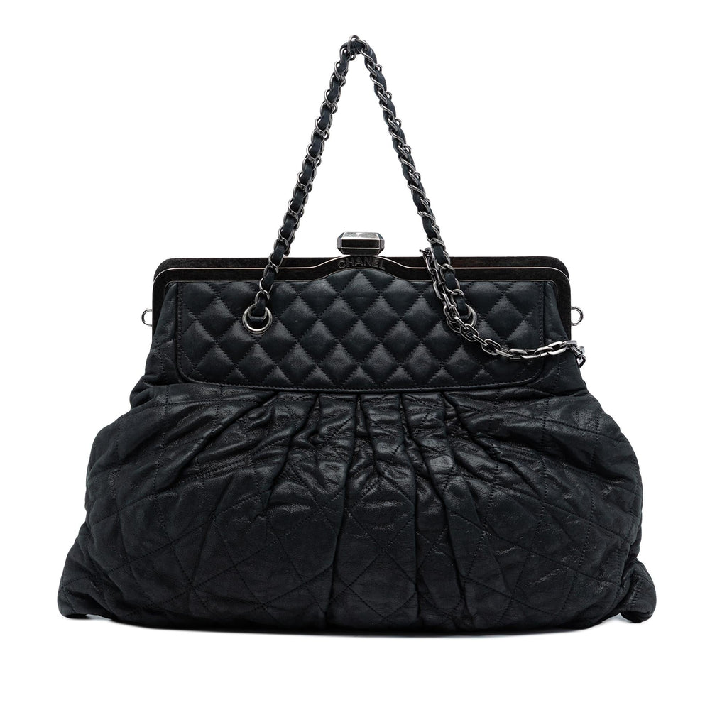 Chanel Iridescent Quilted Calfskin Chic Frame Satchel