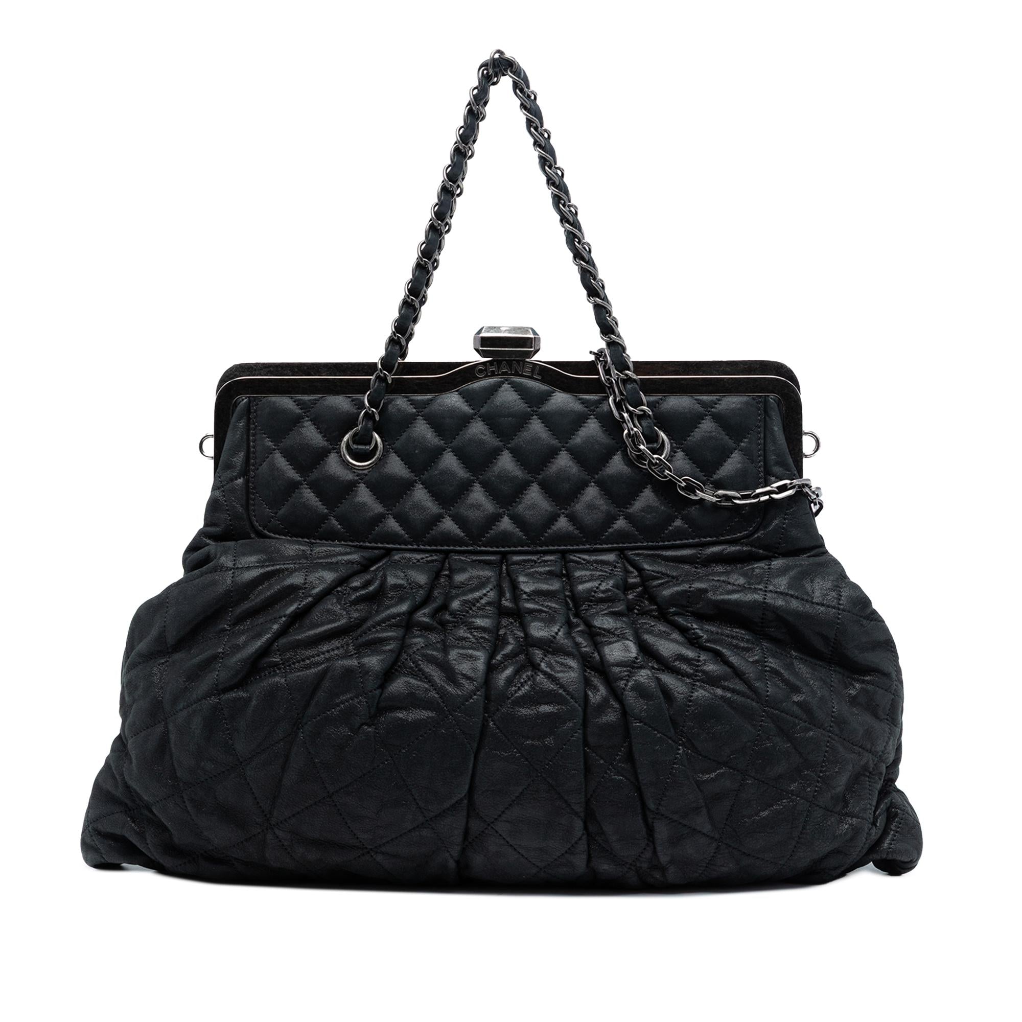 Chanel Iridescent Quilted Calfskin Chic Frame Satchel