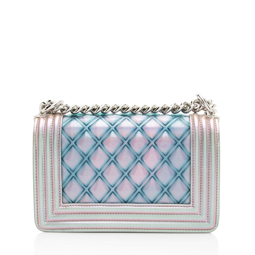 Chanel Iridescent Quilted PVC Calfskin Small Boy Bag
