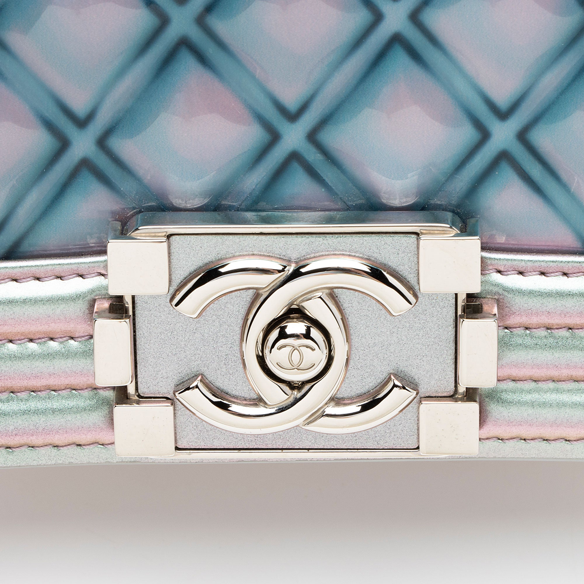 Chanel Iridescent Quilted PVC Calfskin Small Boy Bag