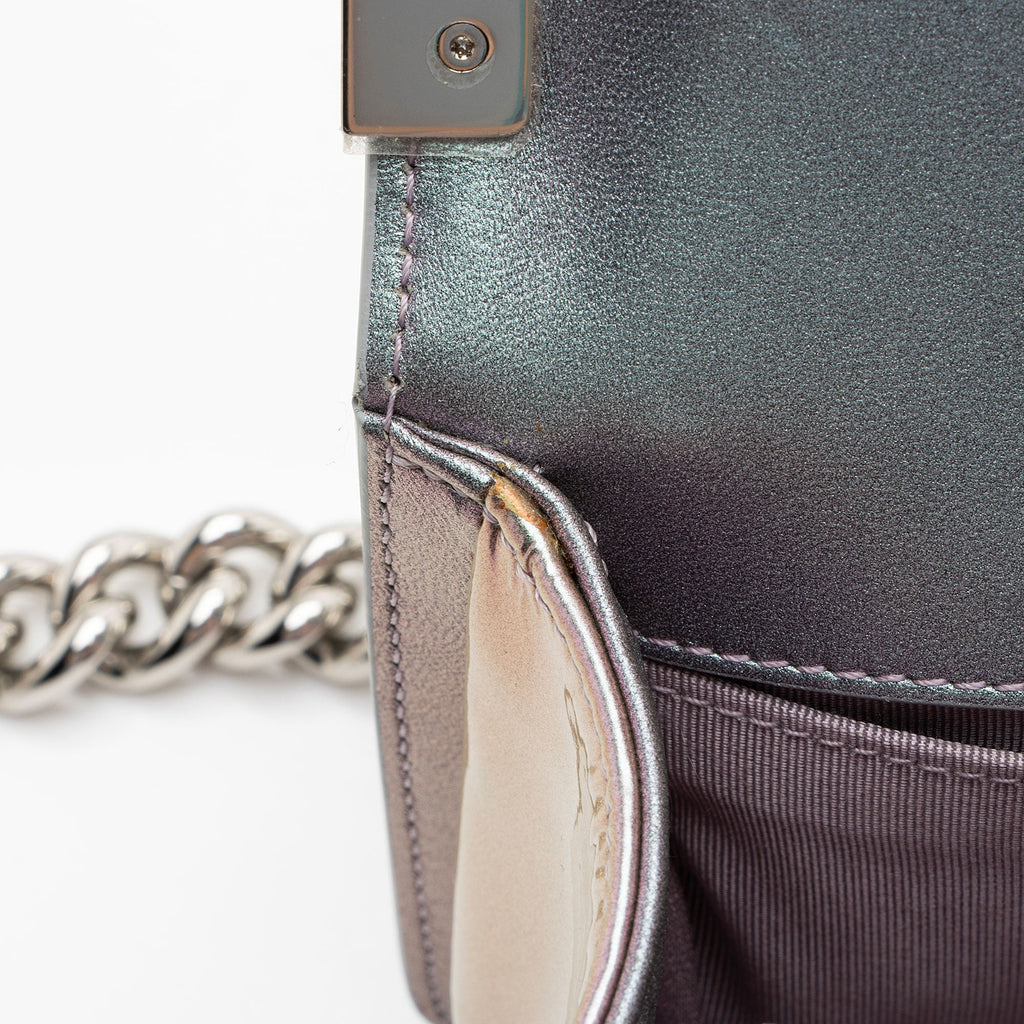 Chanel Iridescent Quilted PVC Calfskin Small Boy Bag