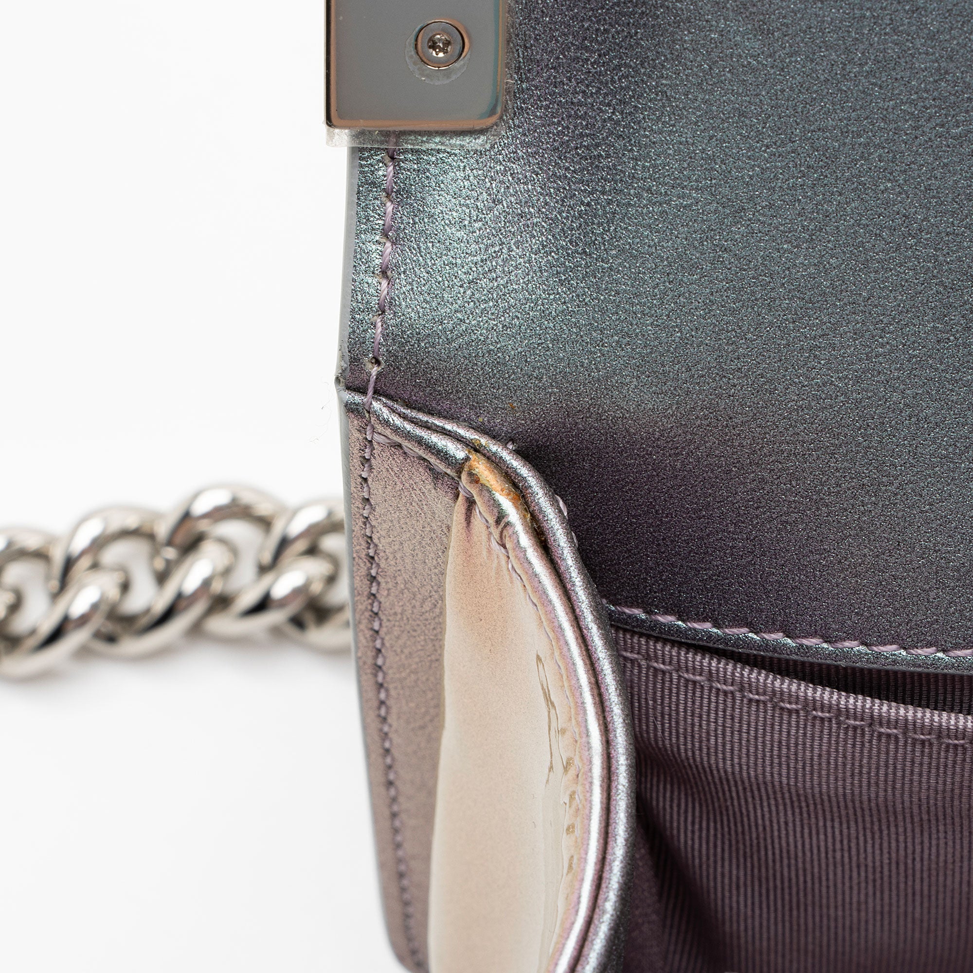 Chanel Iridescent Quilted PVC Calfskin Small Boy Bag