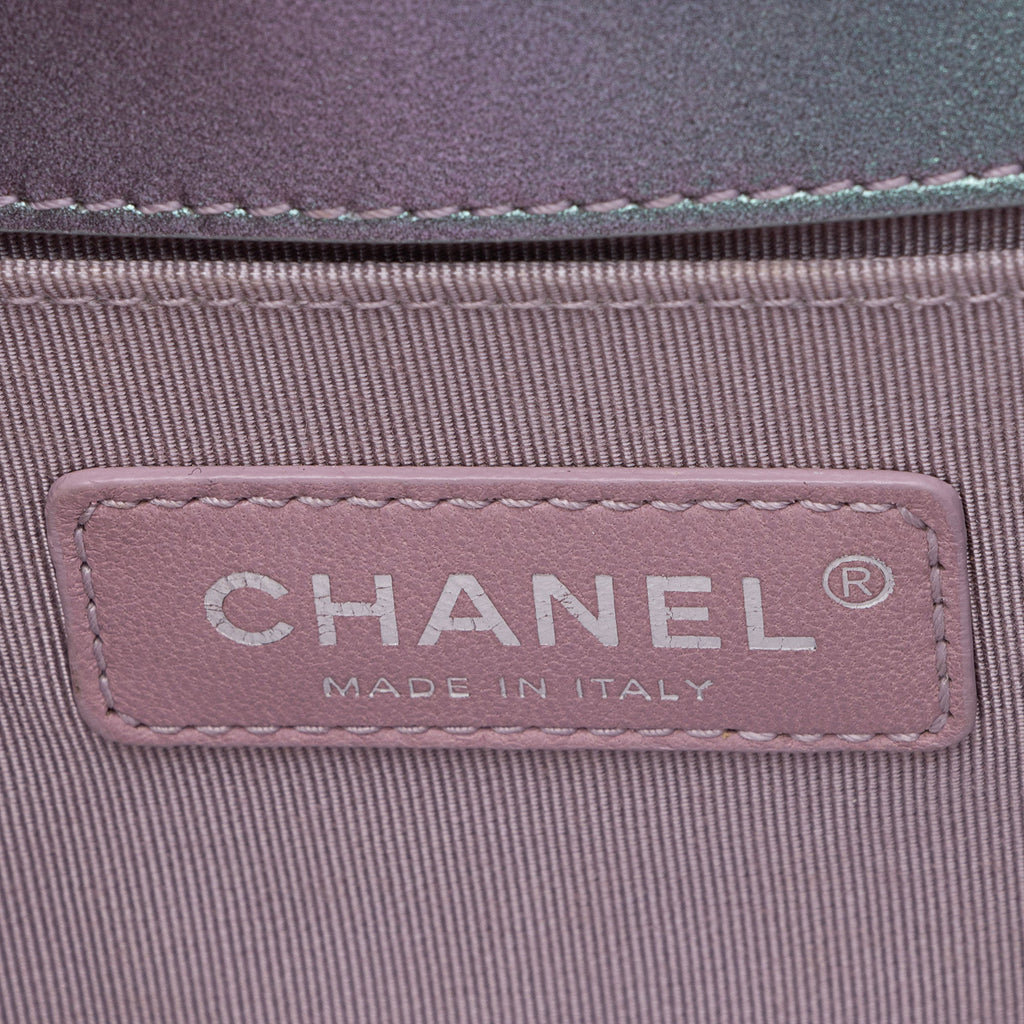 Chanel Iridescent Quilted PVC Calfskin Small Boy Bag