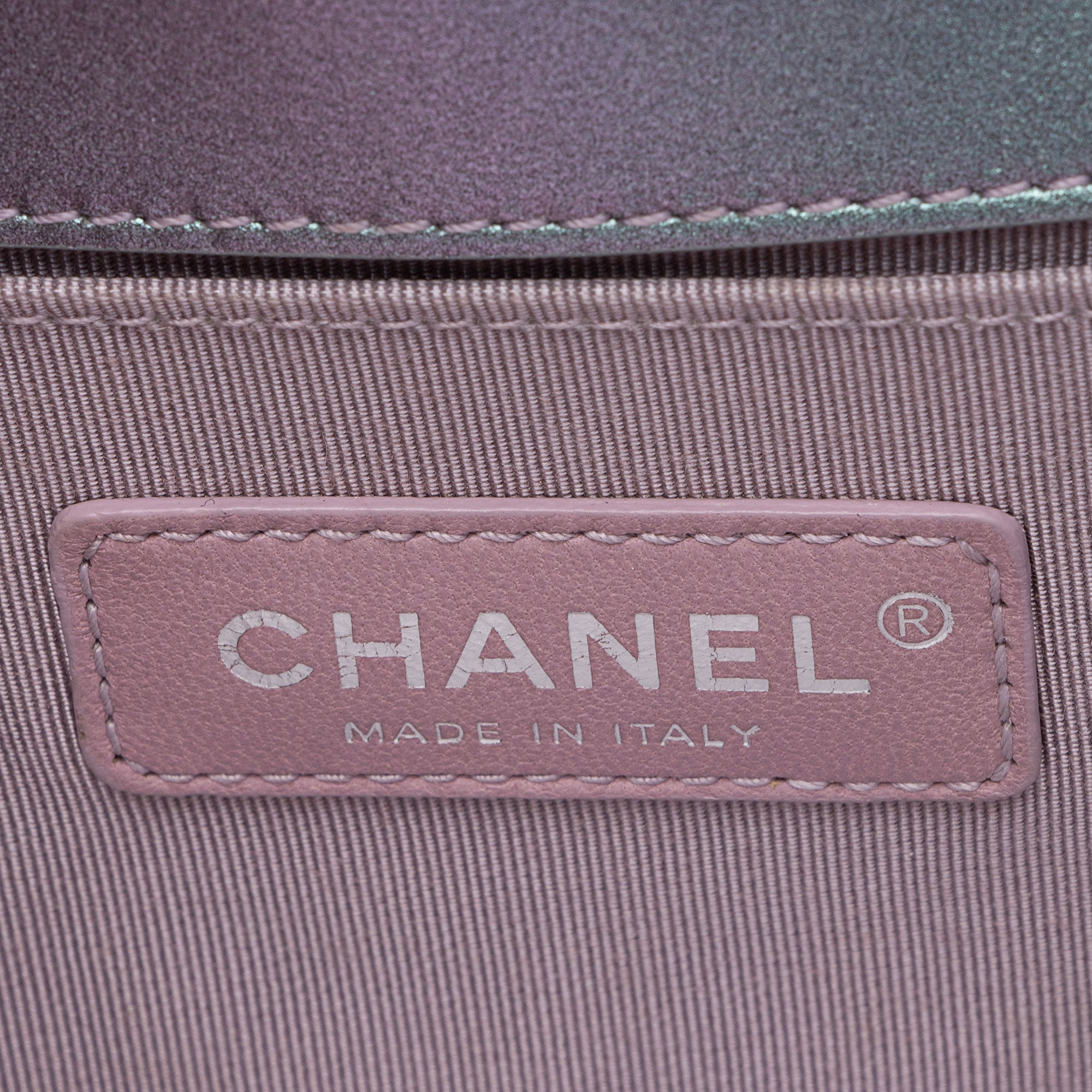 Chanel Iridescent Quilted PVC Calfskin Small Boy Bag