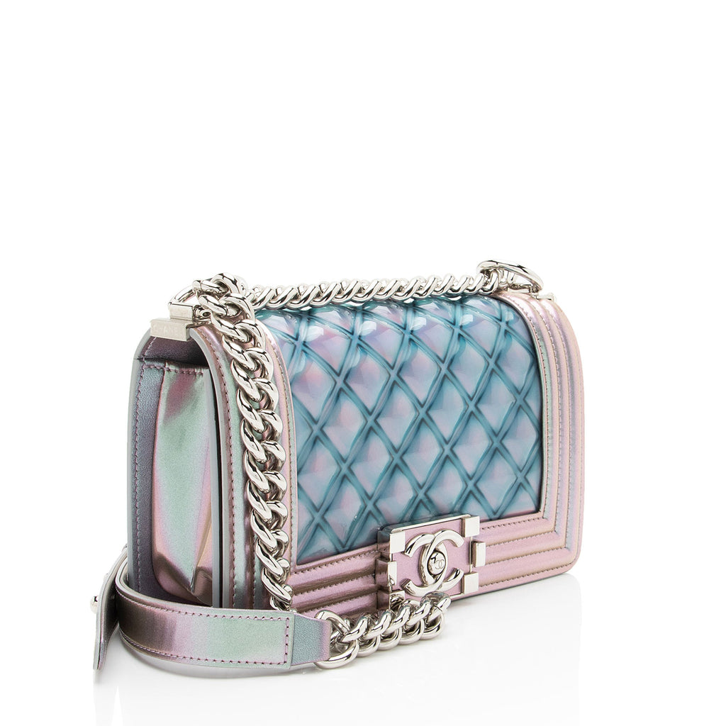 Chanel Iridescent Quilted PVC Calfskin Small Boy Bag