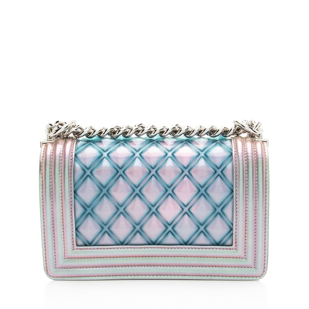 Chanel Iridescent Quilted PVC Calfskin Small Boy Bag