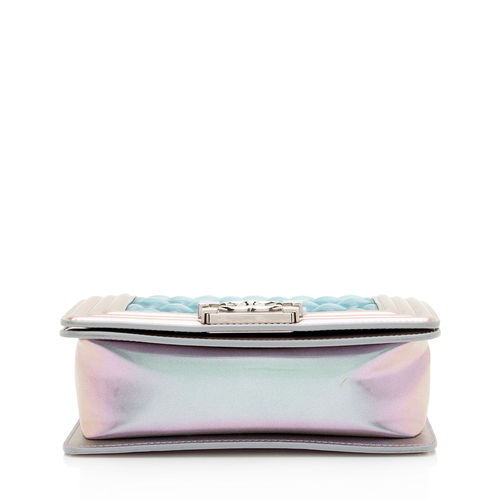 Chanel Iridescent Quilted PVC Calfskin Small Boy Bag