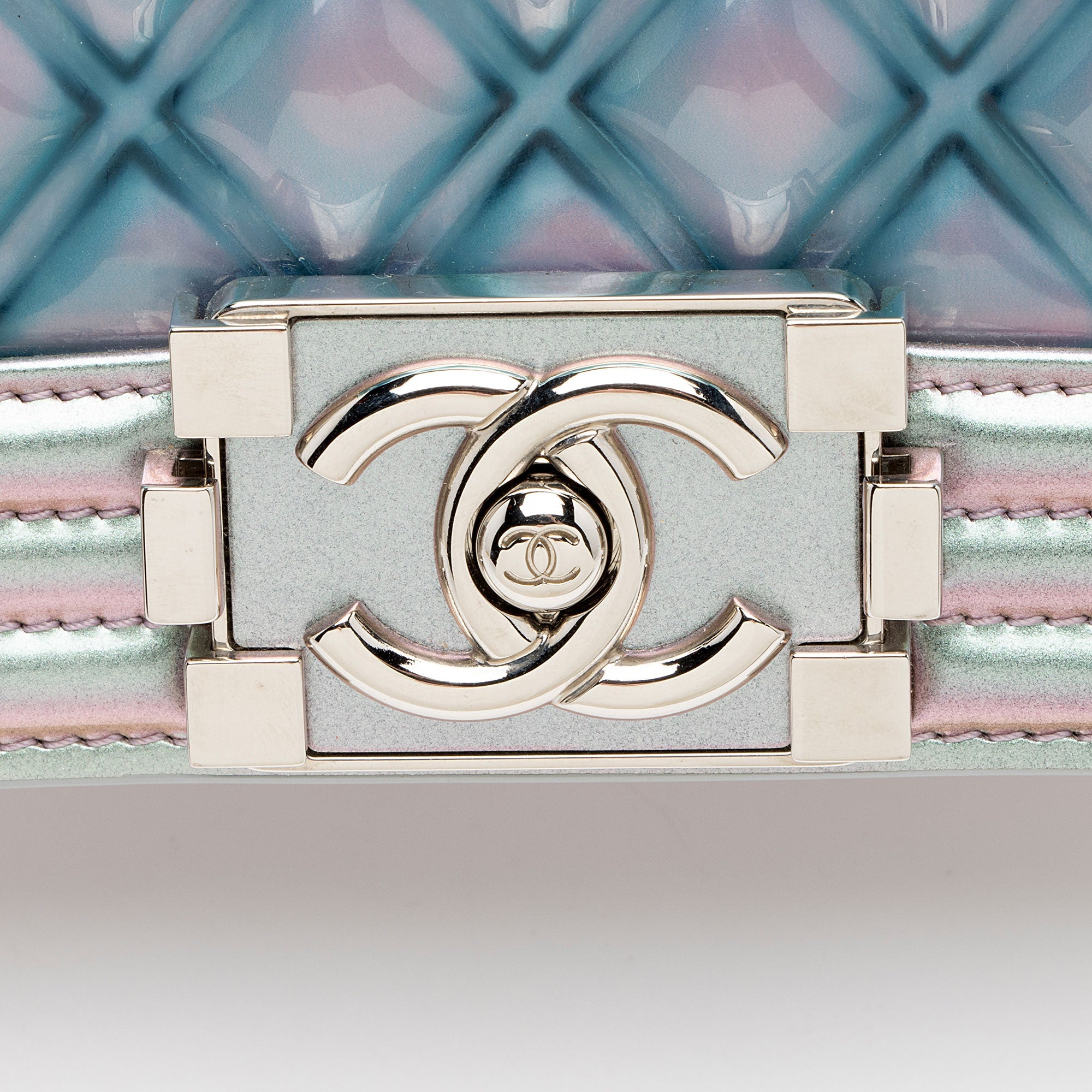 Chanel Iridescent Quilted PVC Calfskin Small Boy Bag