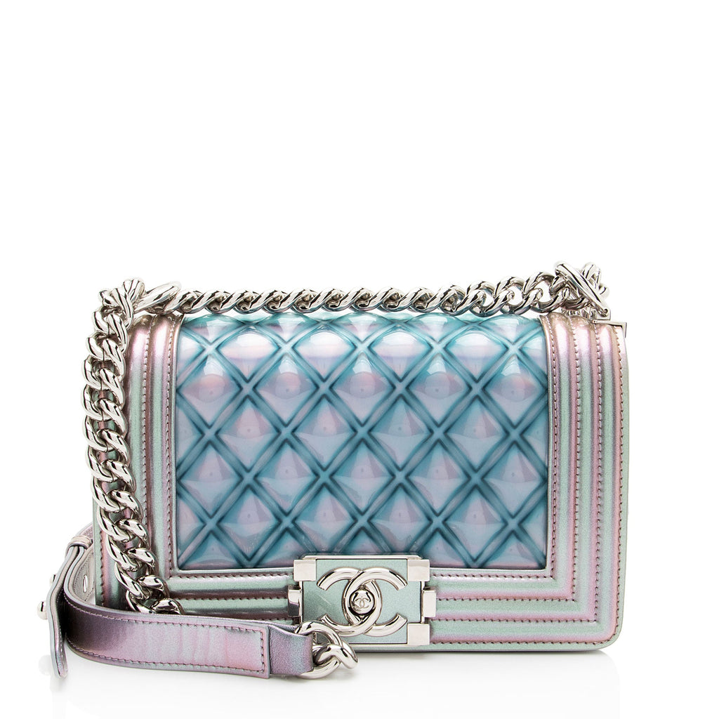Chanel Iridescent Quilted PVC Calfskin Small Boy Bag