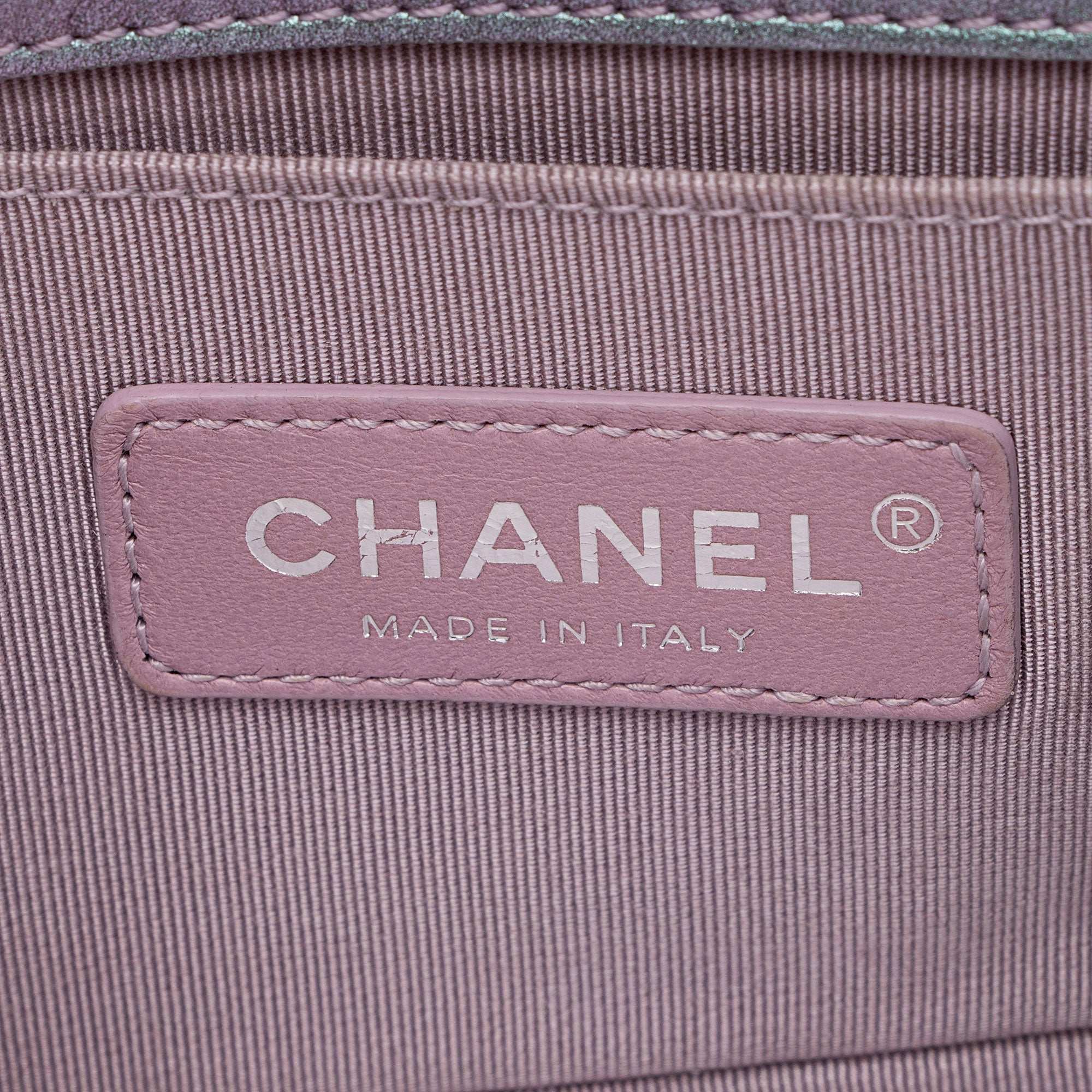 Chanel Iridescent Quilted PVC Calfskin Small Boy Bag