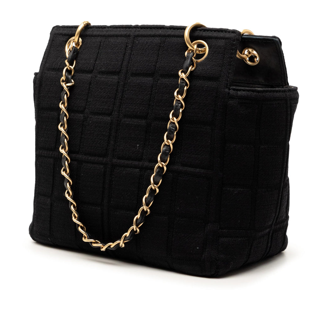 Chanel Jersey CC Chocolate Bar Shoulder Bag