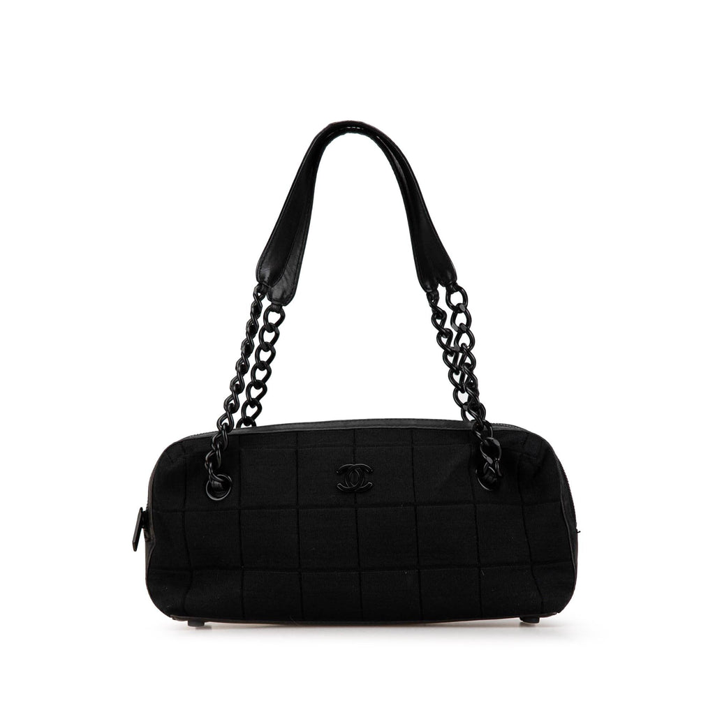 Chanel Jersey Chocolate Bar Bowler Bag (SHG-ckSb0Y)